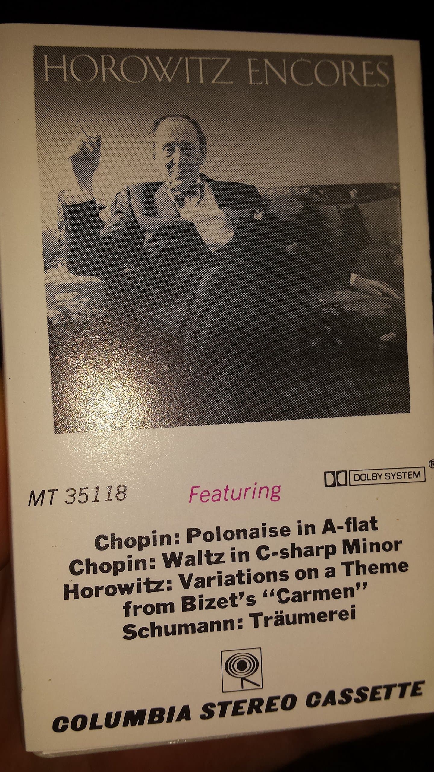Horowitz Encores MT35118 [Audio Cassette] Chopin, Bizet, Schumann, Variations on a Theme by null