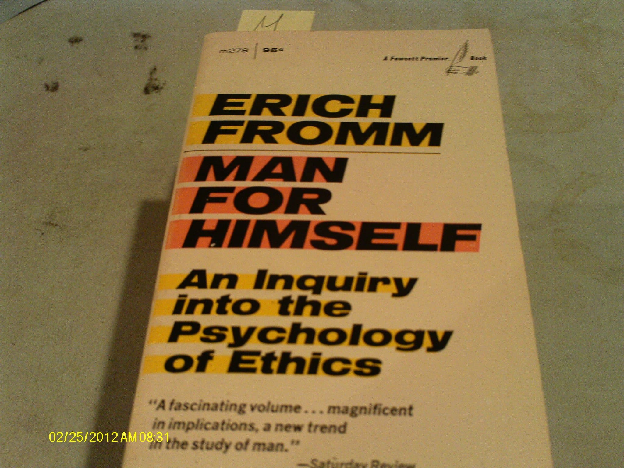 Man for Himself [Paperback] Fromm, Erich by null