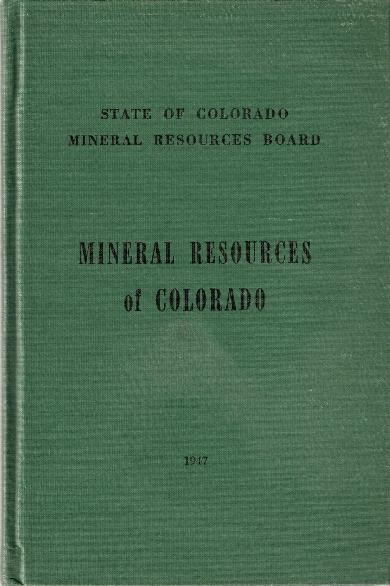 Mineral resources of Colorado