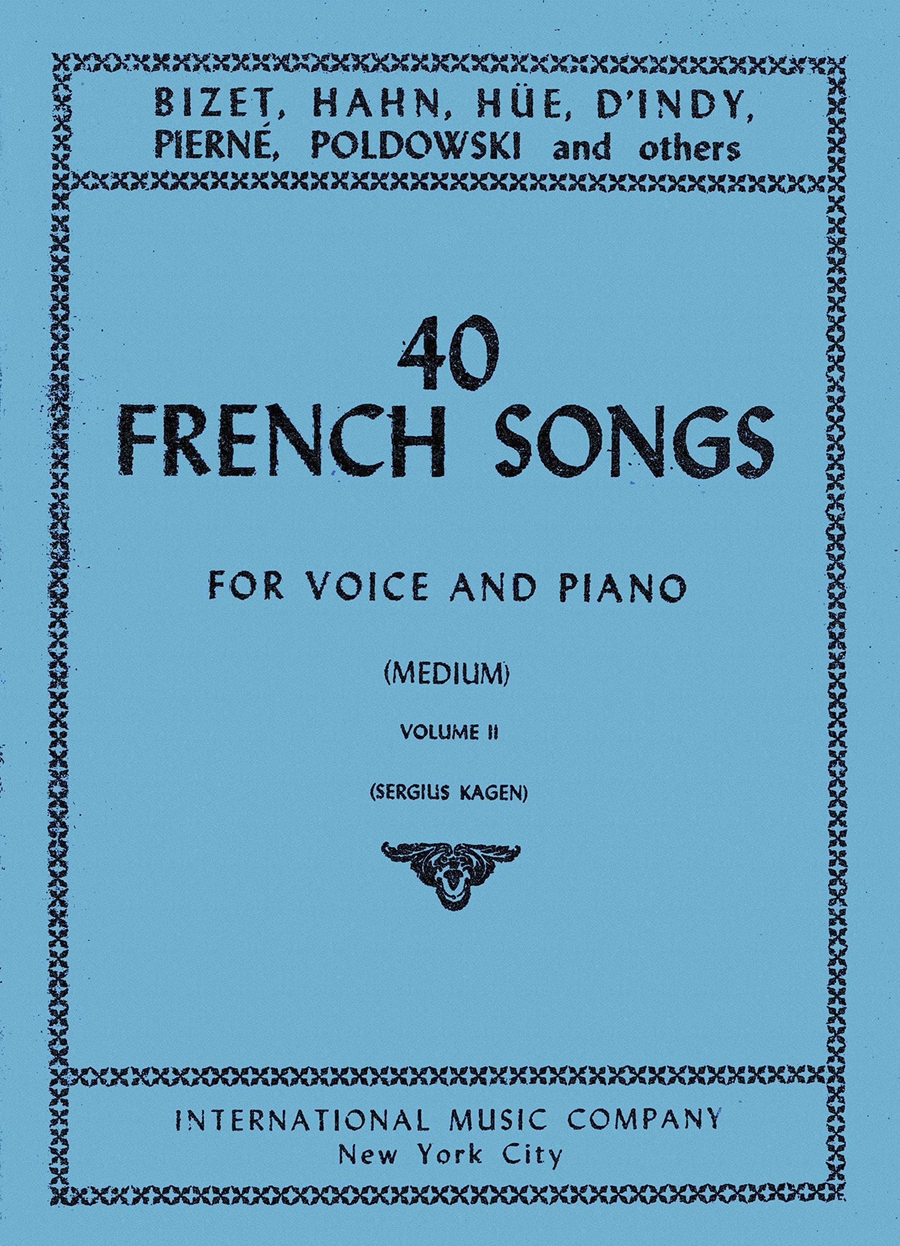 40 French Songs for Voice and Piano (Medium), Vol. 2 by 