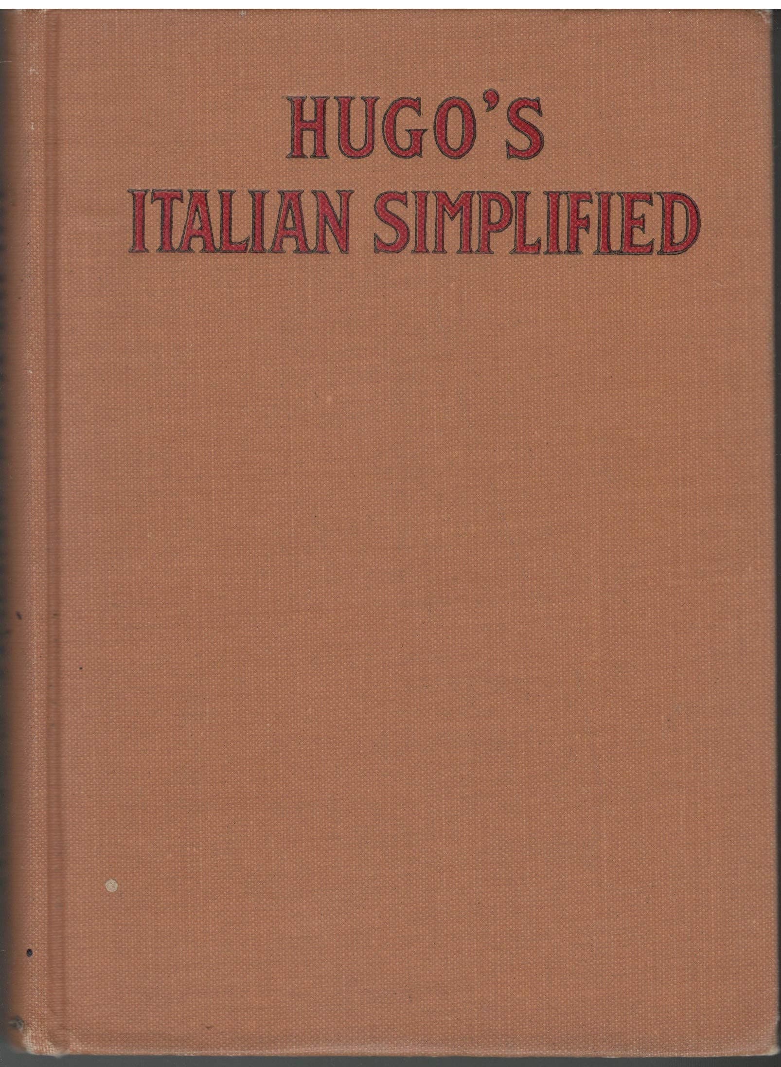 Hugo's Italian Simplified [Hardcover] Unknown by null