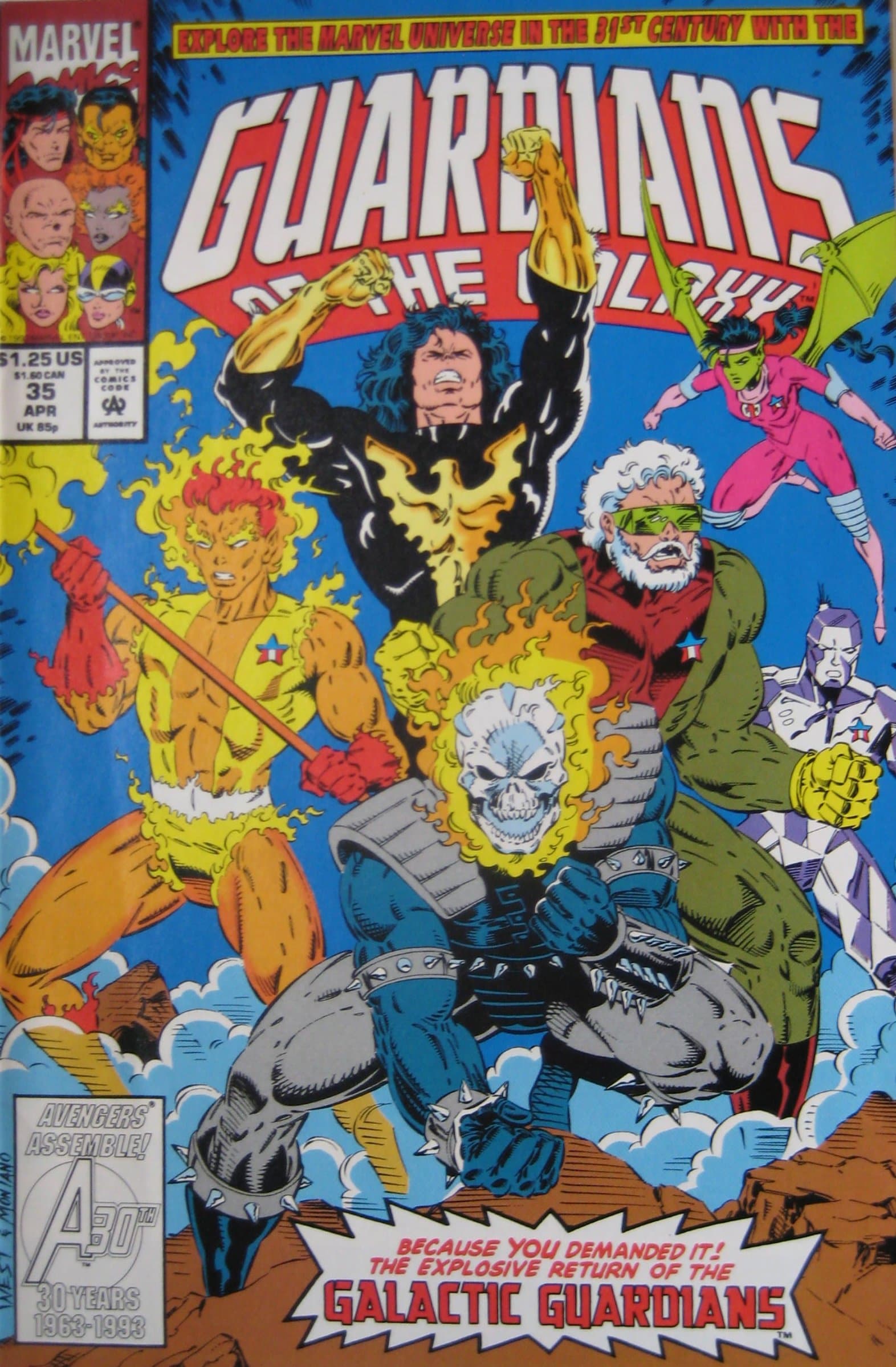 GUARDIANS OF THE GALAXY #35, April 1993 (Volume 1) [Comic] Stan Lee