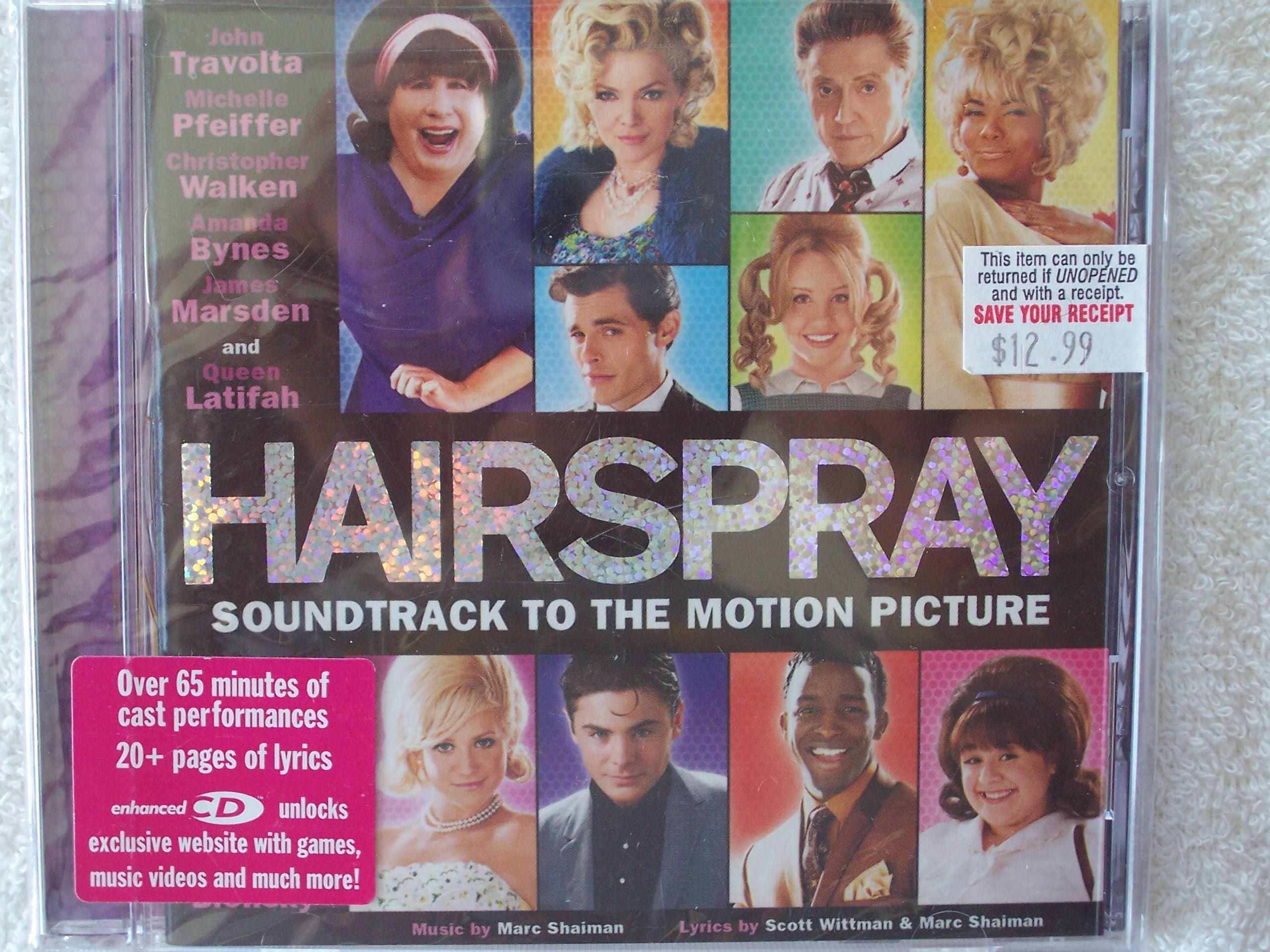 Hairspray (Soundtrack to the Motion Picture) [Audio CD] Marc Shaiman; John Travolta; Zac Efron; Nikki Blonsky; Michelle Pfeiffer; James Marsden; Brittany Snow; Queen Latifah; Christopher Walken and Elijah Kelley