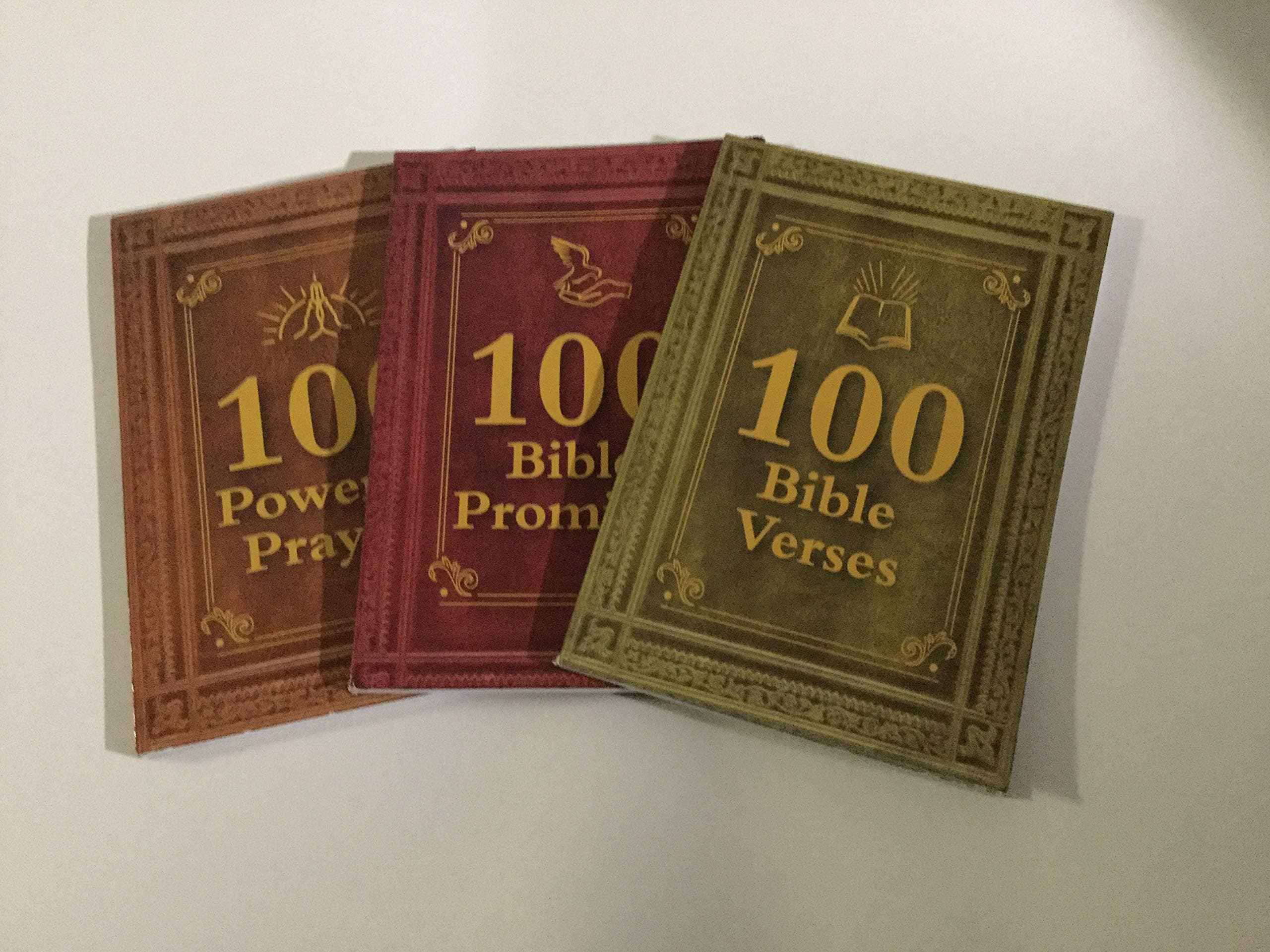 Set of 3 - 100 Bible Promises, 100 Powerful Prayers, 100 Bible Verses [Unknown Binding] unknown author by null