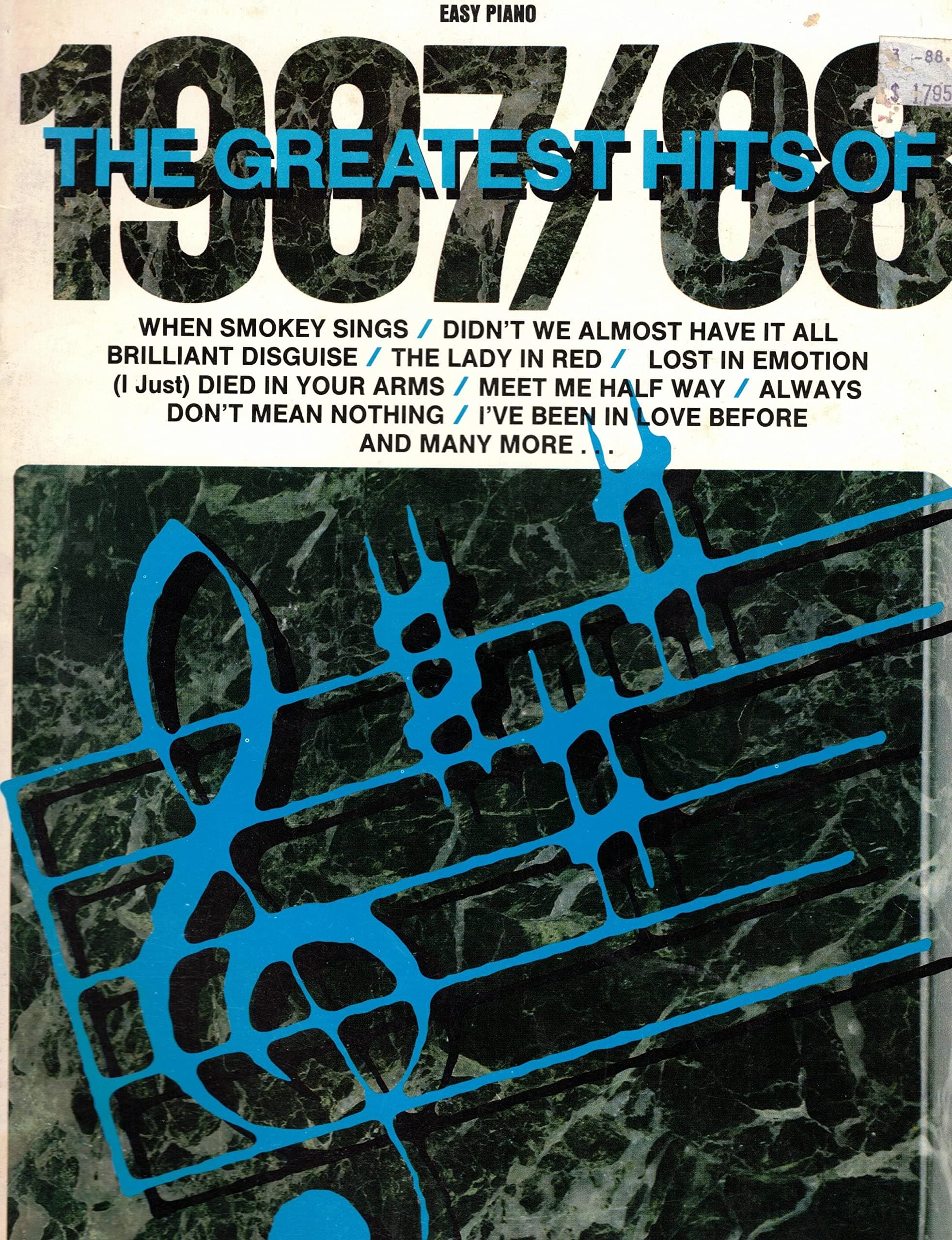 The Greatest Hits of 1987 / 88 . Easy Piano [Staple Bound] Various by null