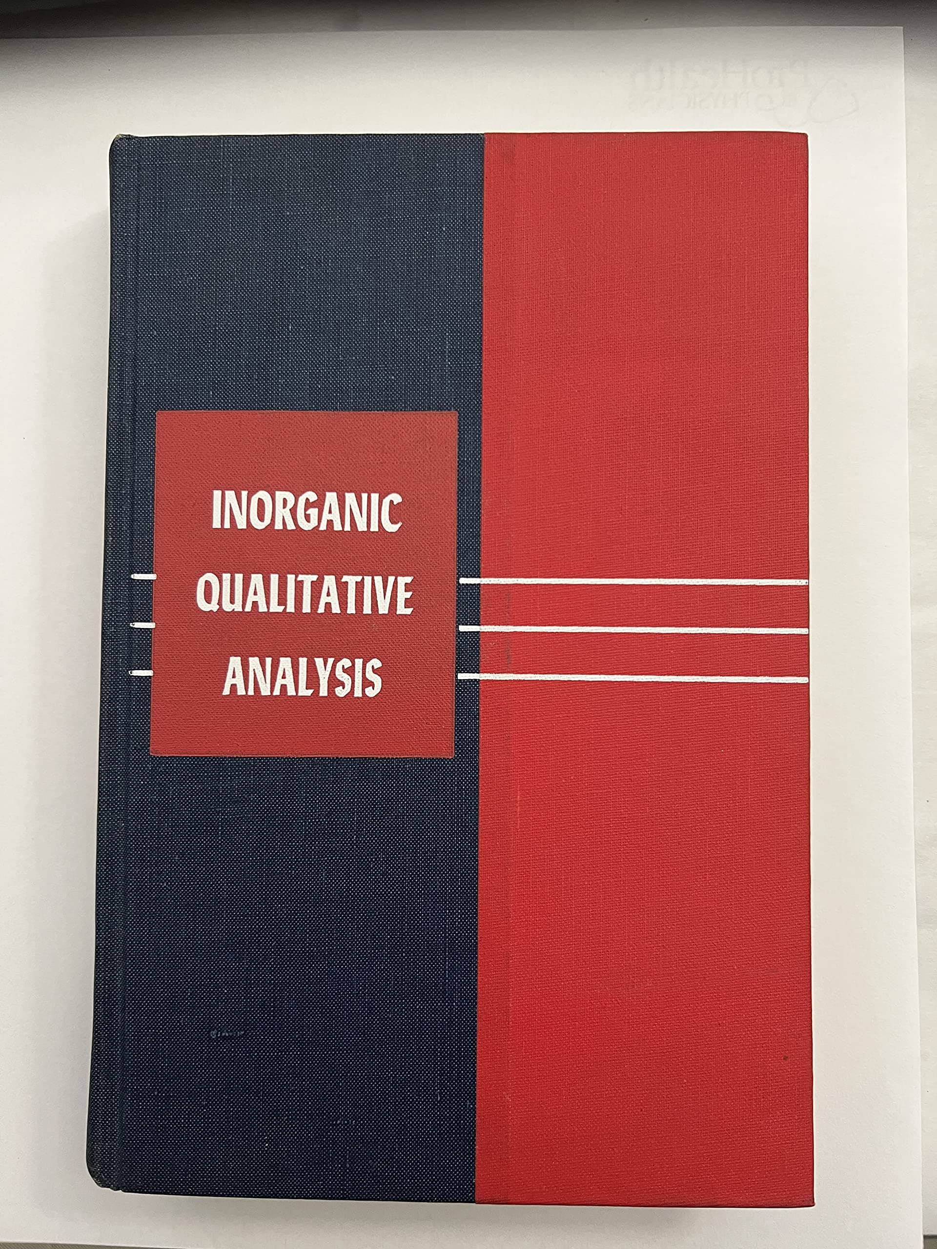 Inorganic Qualitative Analysis : a Short Course for Introductory Chemistry [Hardcover] Richard B and Welcher Frank J Hahn by null