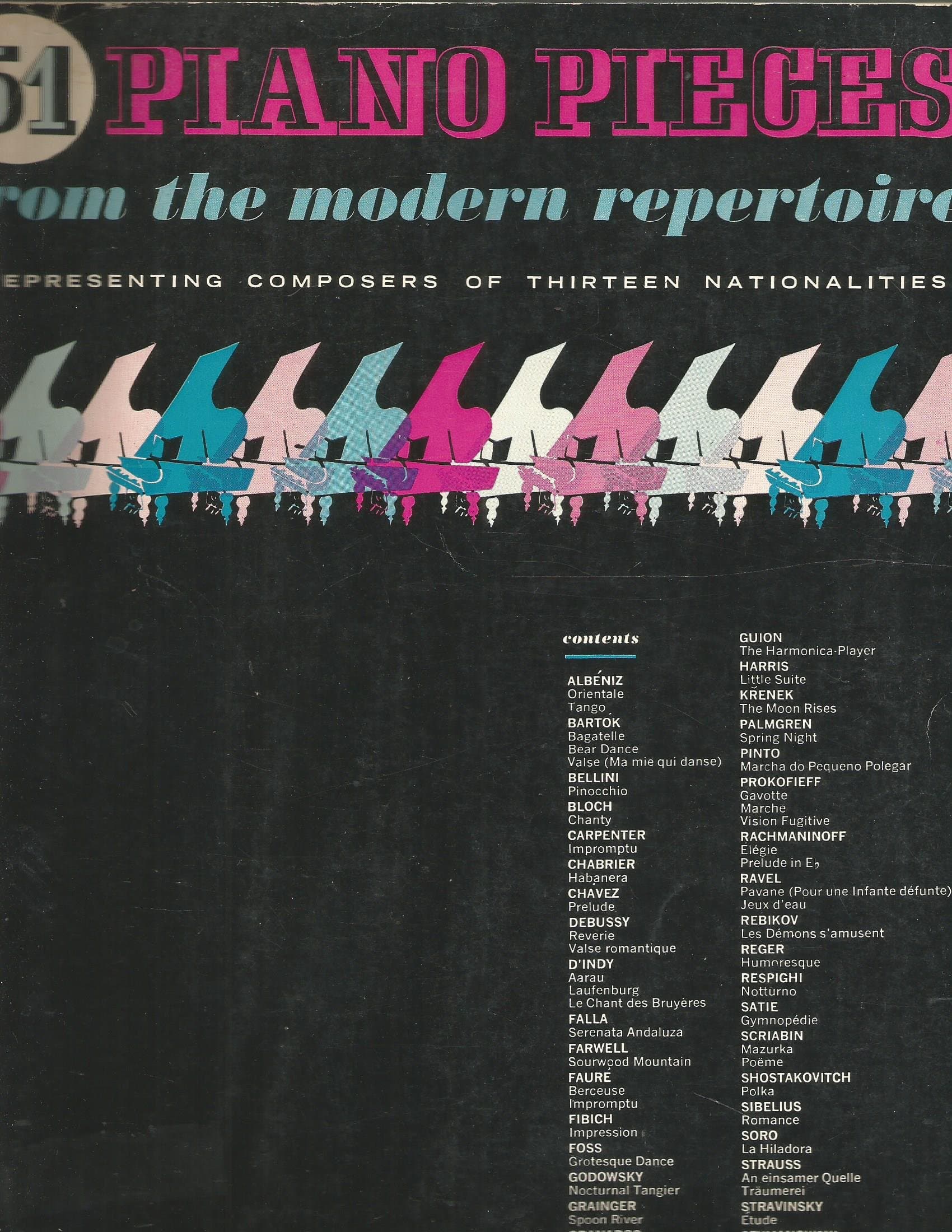 51 Piano Pieces from the Modern Repertoire [Sheet music] Various by null