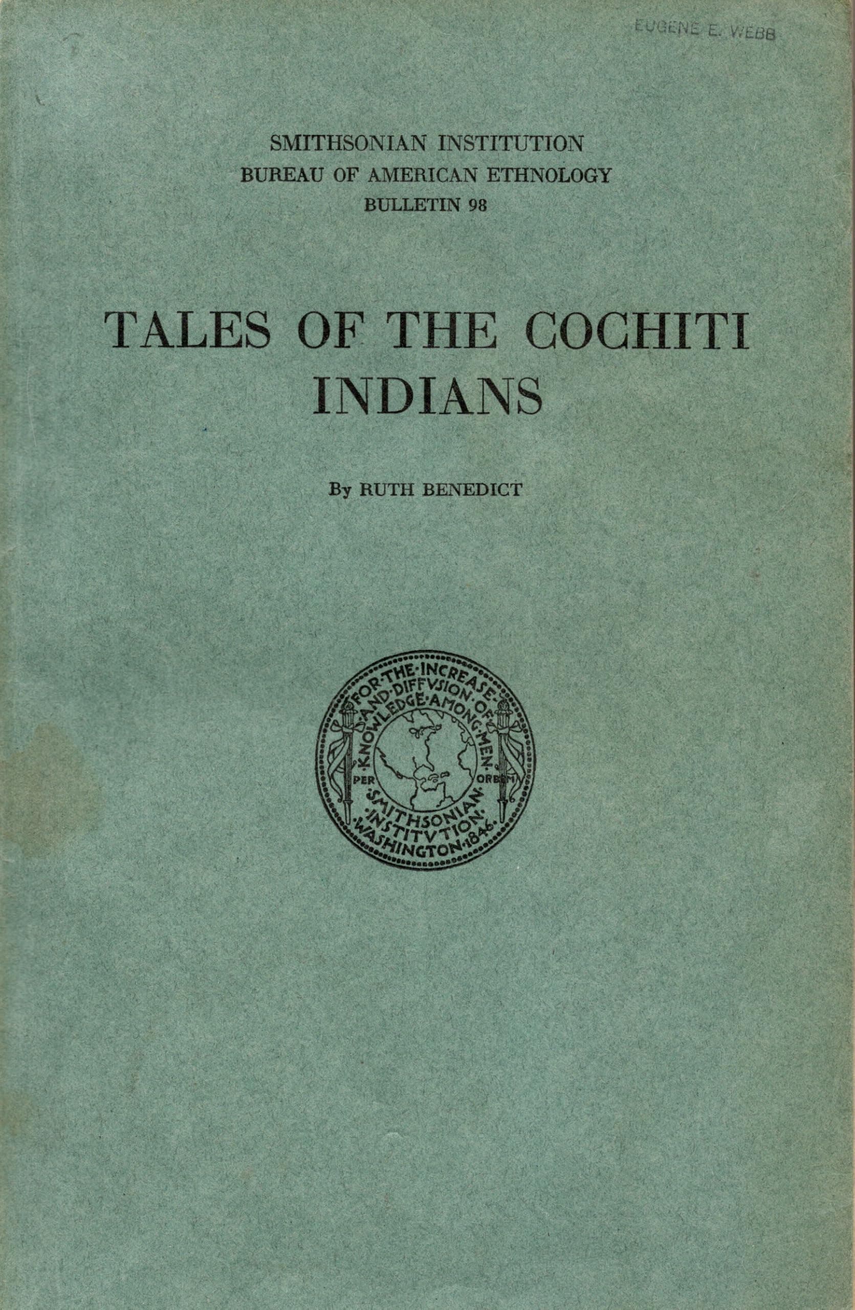 tales of the Cochiti Indians [Paperback] Benedict, Ruth by null