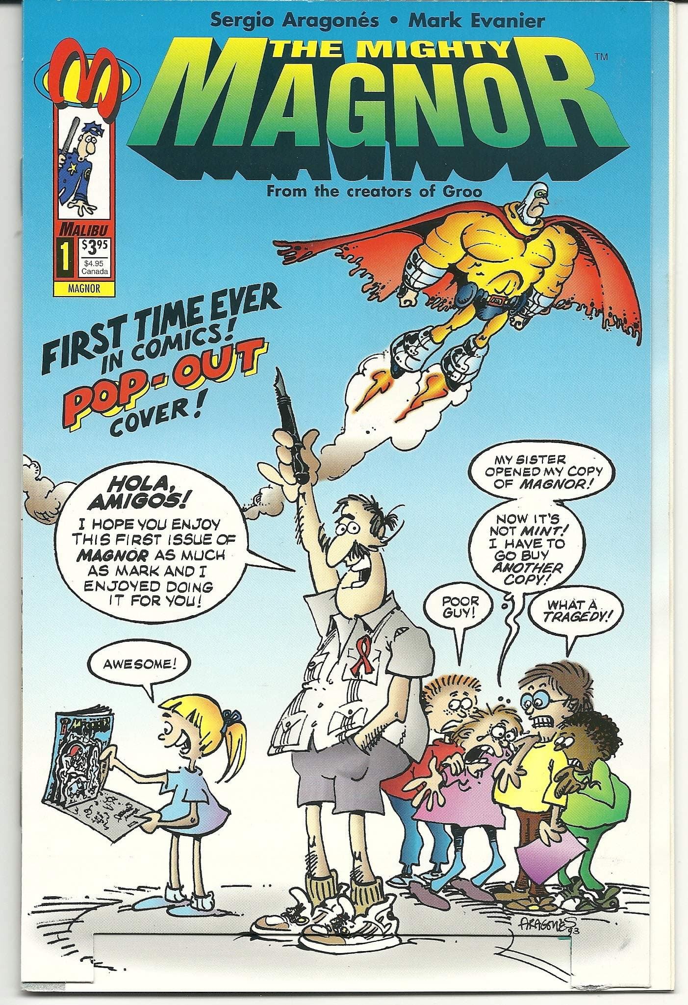 The Mighty Magnor #1 (Pop Out Cover Edition) [Comic] Sergio Aragon�s and Mark Evanier by null