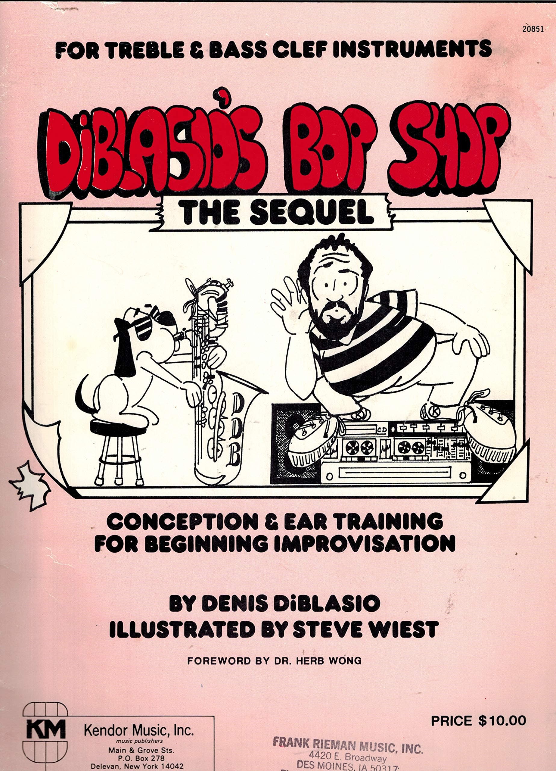 Diblasio's bop shop ; the sequel: Conception & ear training for beginning improvisation DiBlasio, Denis by null