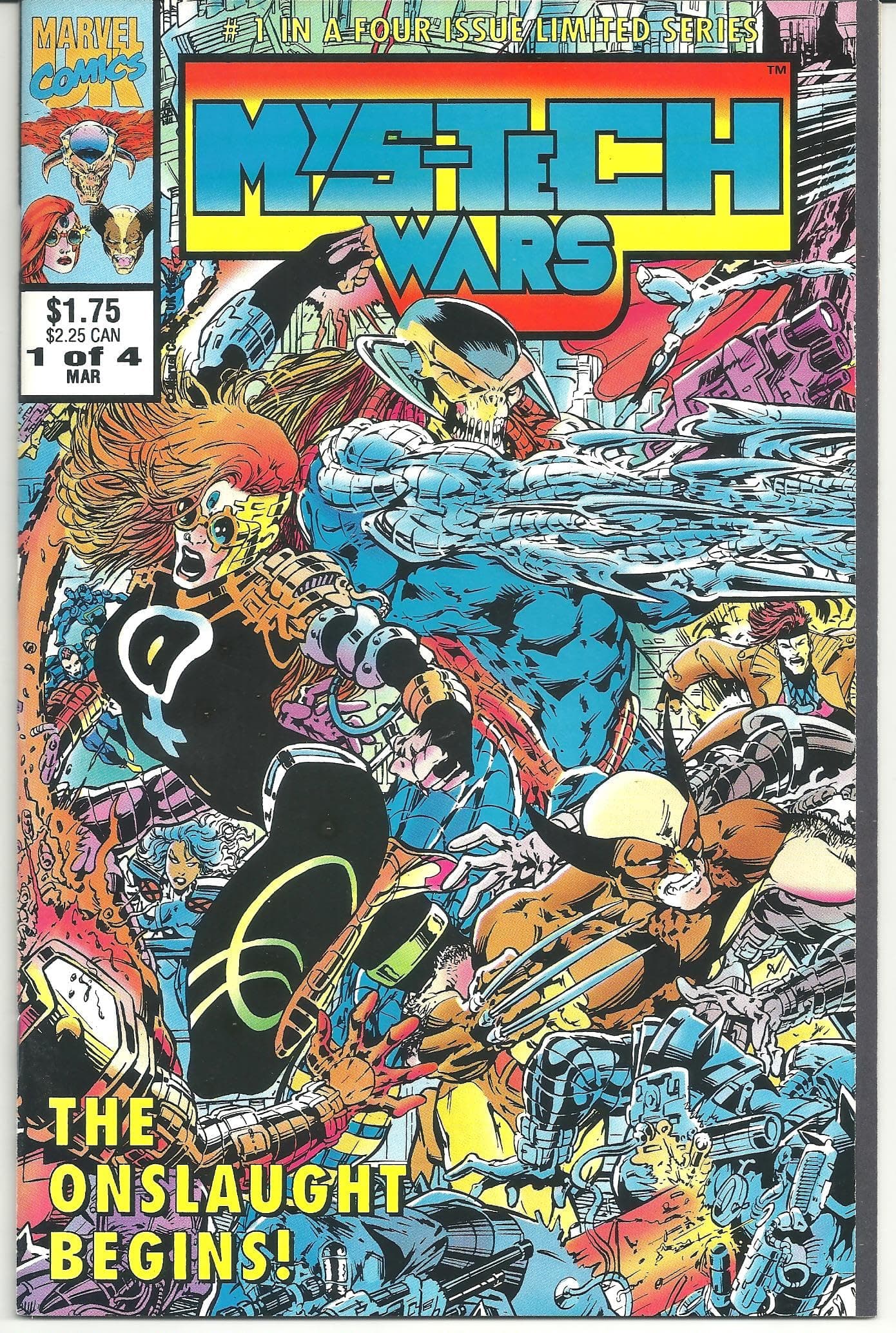 Mys-Tech Wars #1 of 4 March 1993 (The Onslaught Begins!) [Comic] Dan Abnett; Paul Neary and Bryan Hitch & Jeff Anderson by null