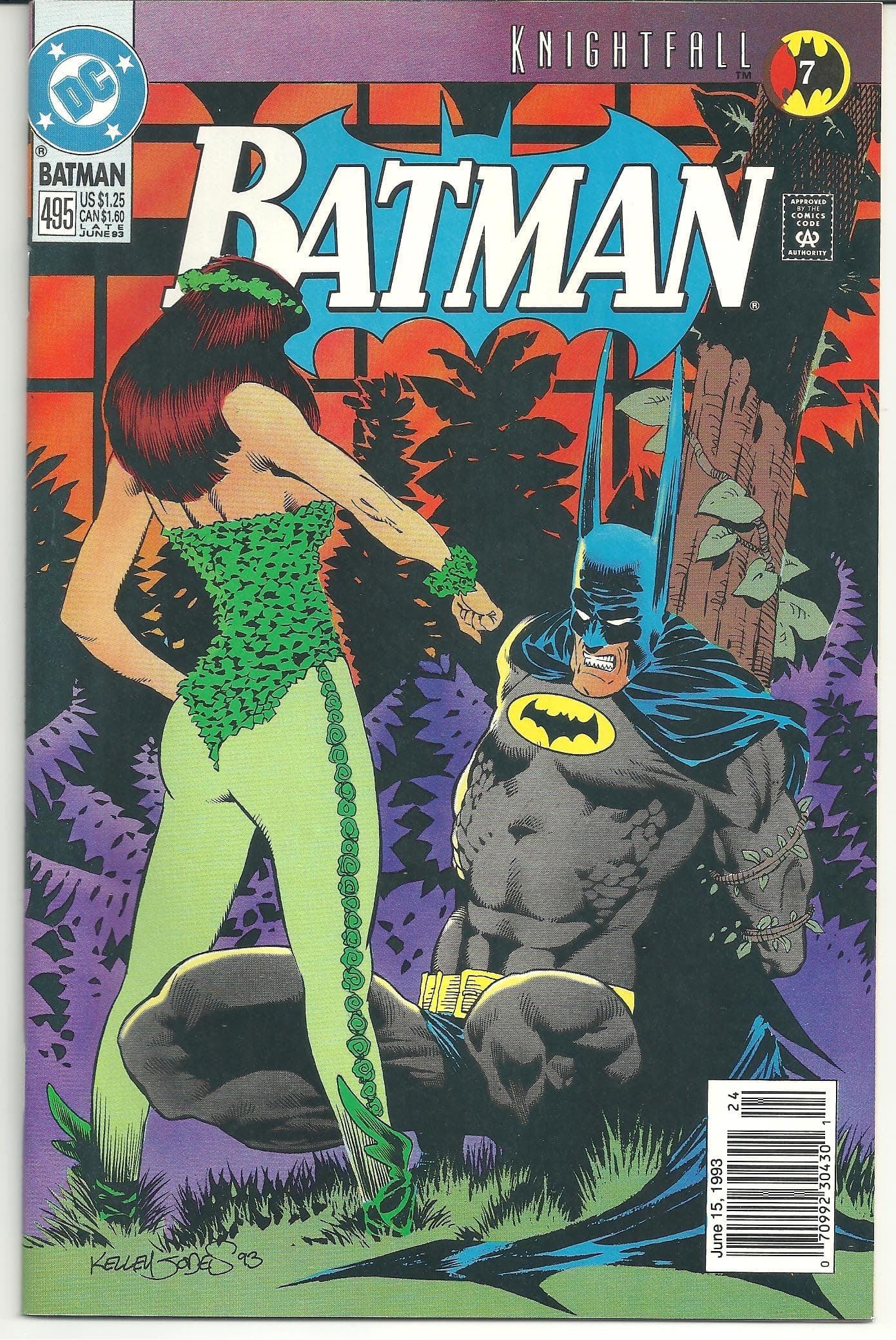 Batman #495 Knightfall #7 [Comic] Moench, Aparo & Wiacek Knightfall #7