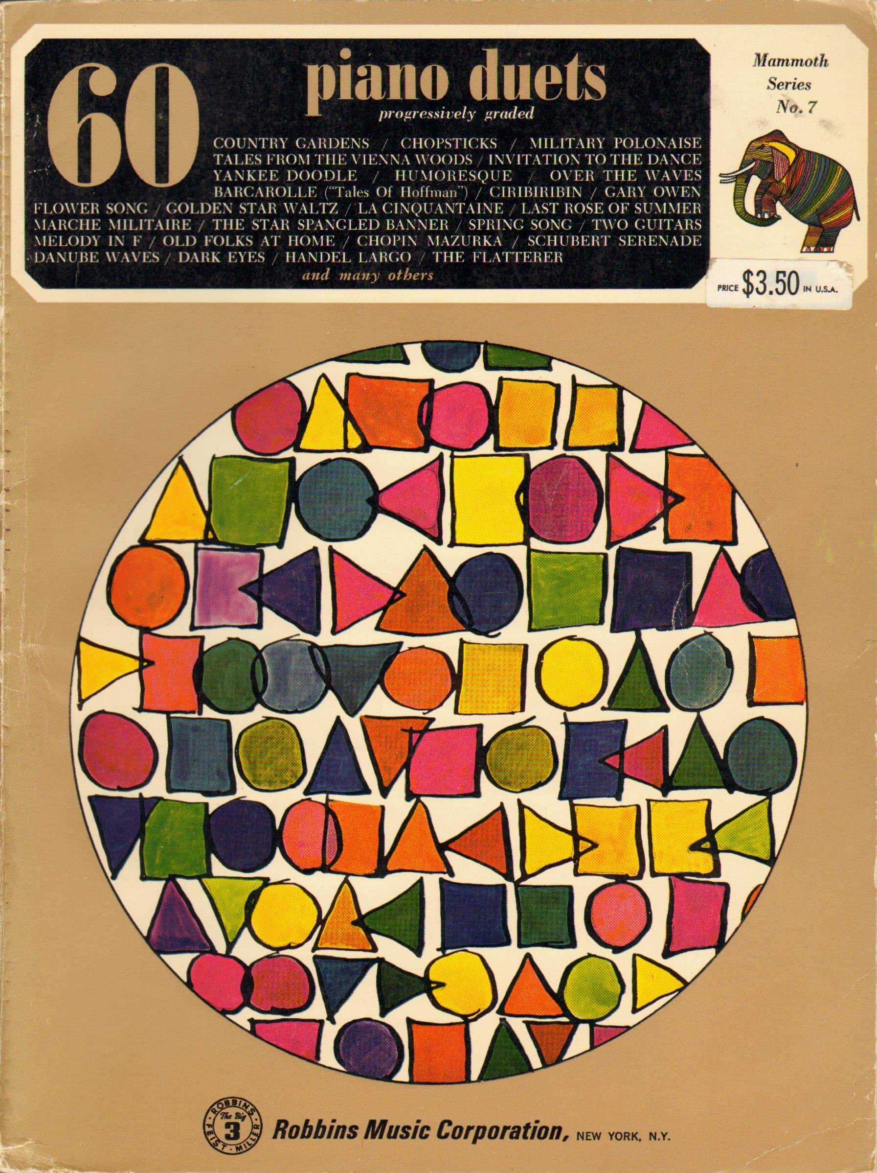 Mammoth Series No.7 60 PIANO DUETS progressively graded country gardens,chopsticks,military polonaise,tales from the vienna words by David Nelson