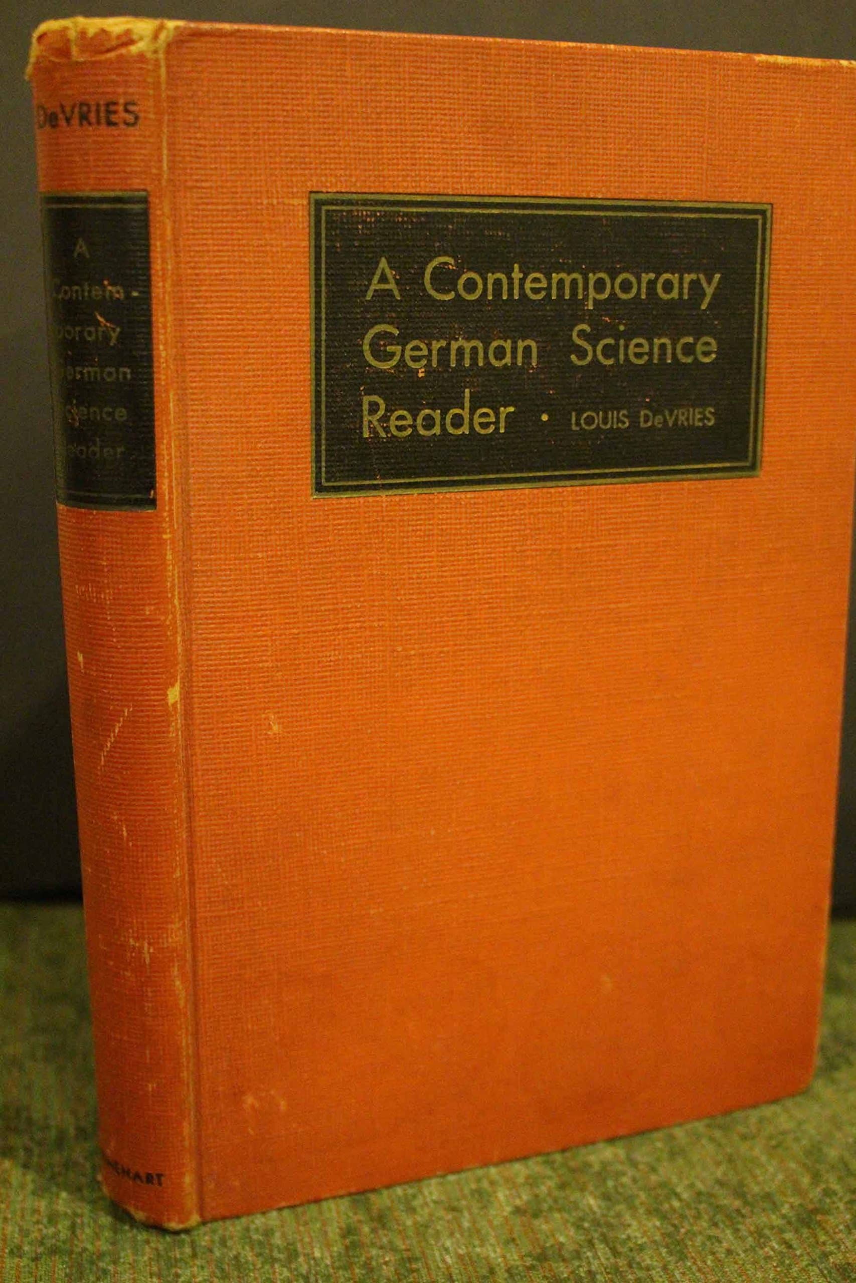 Contemporary German Science Reader [Hardcover] Devries, Louis by null
