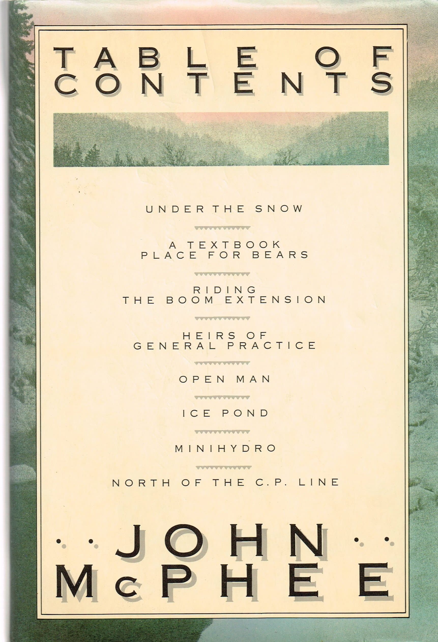 Table of Contents [Hardcover] McPhee, John by null
