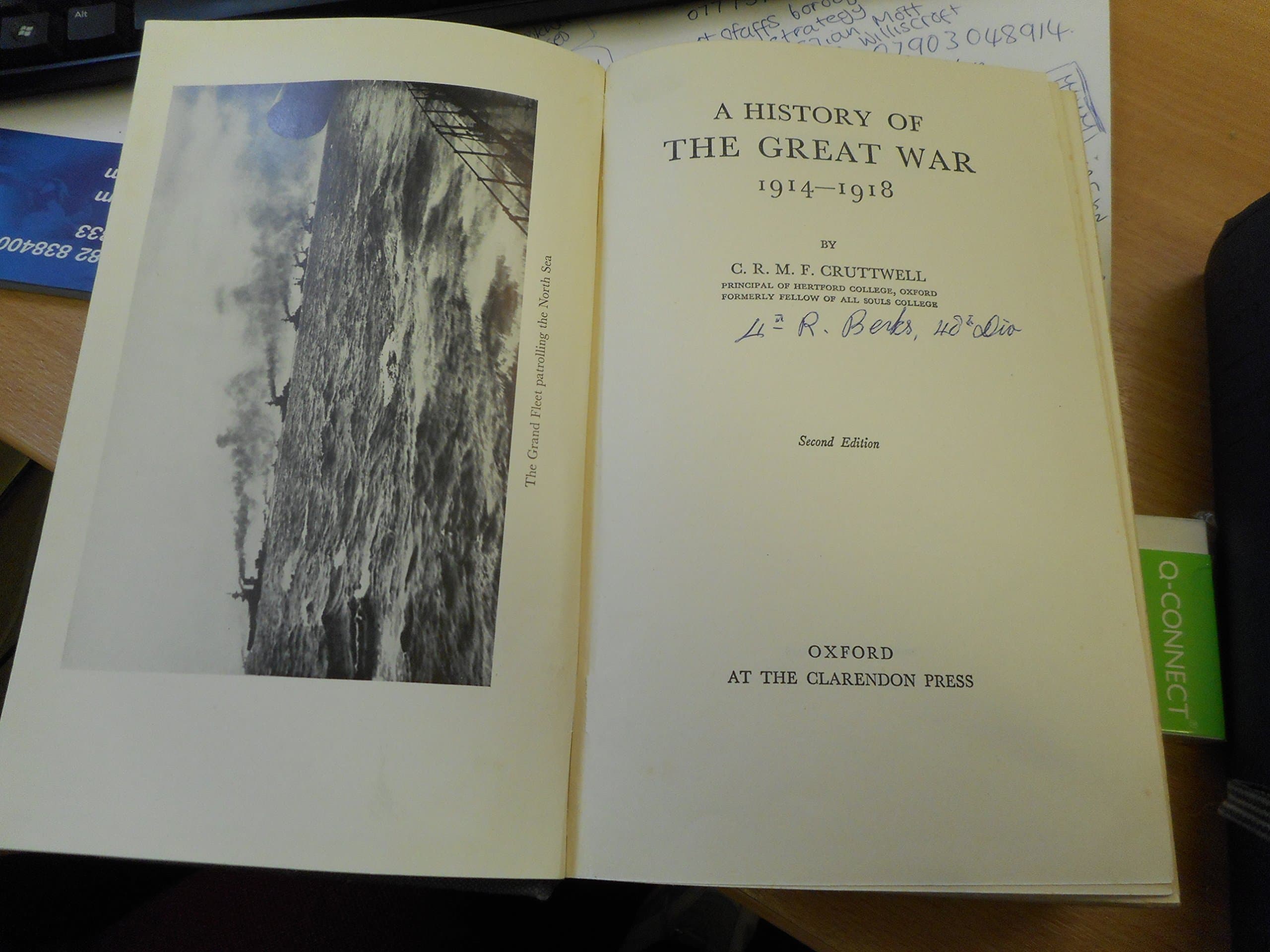 A History of the Great War 1914-1918 . [Hardcover] Cruttwell, Charles Robert Mowbray Fraser by null