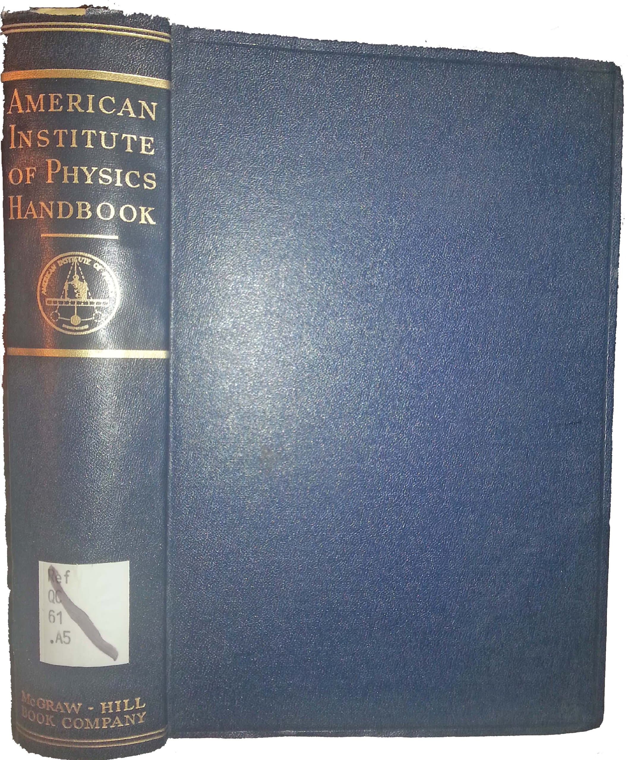 American Institute of Physics Handbook [Hardcover] Gray, Dwight E. by null