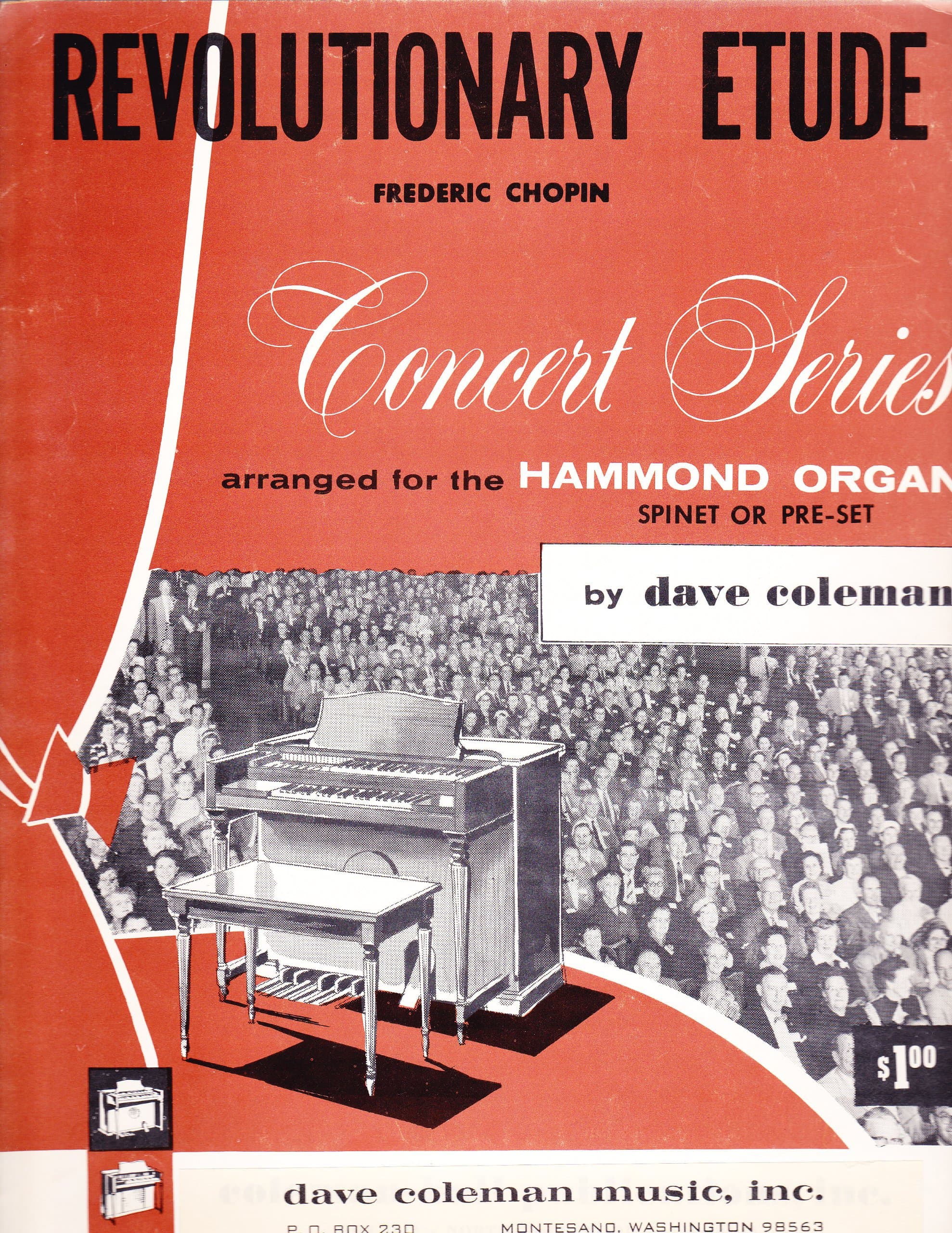 Revolutionary Etude (Concert Series Arranged for the Hammond Organ by Dave Coleman) [Sheet music] Frederic Chopin by null