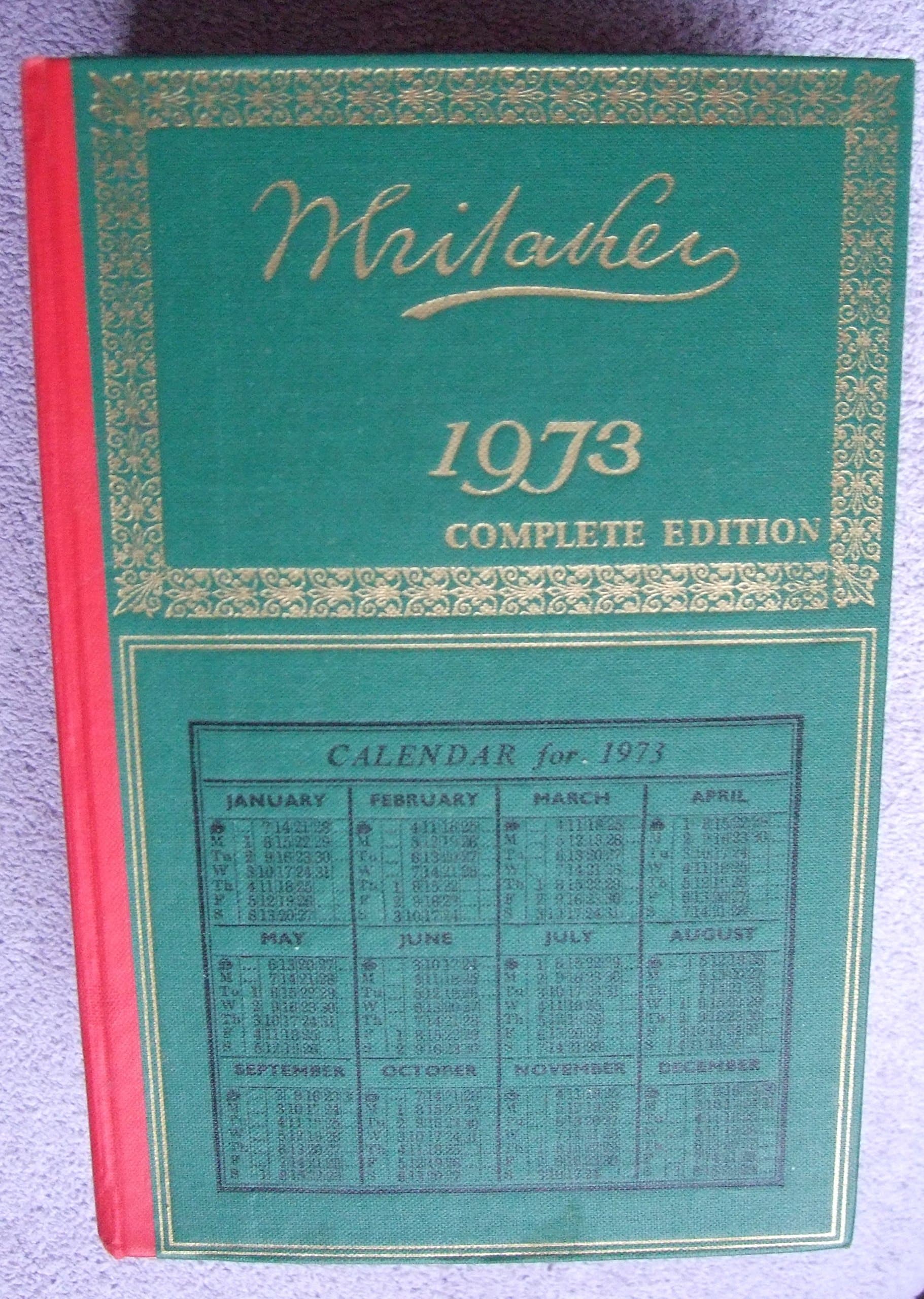 Whitaker's Almanack. 105th Edition. 1973 [Hardcover] JOSEPH WHITAKER by null