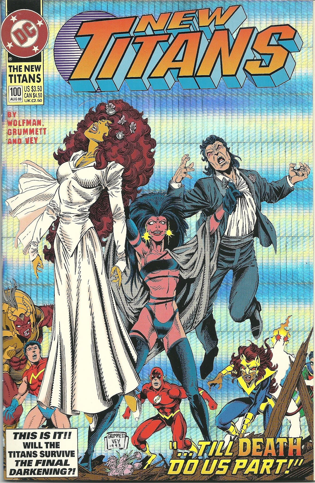 New Titans,The #100 Foil Cover [Comic] �Till Death Do Us Part!"