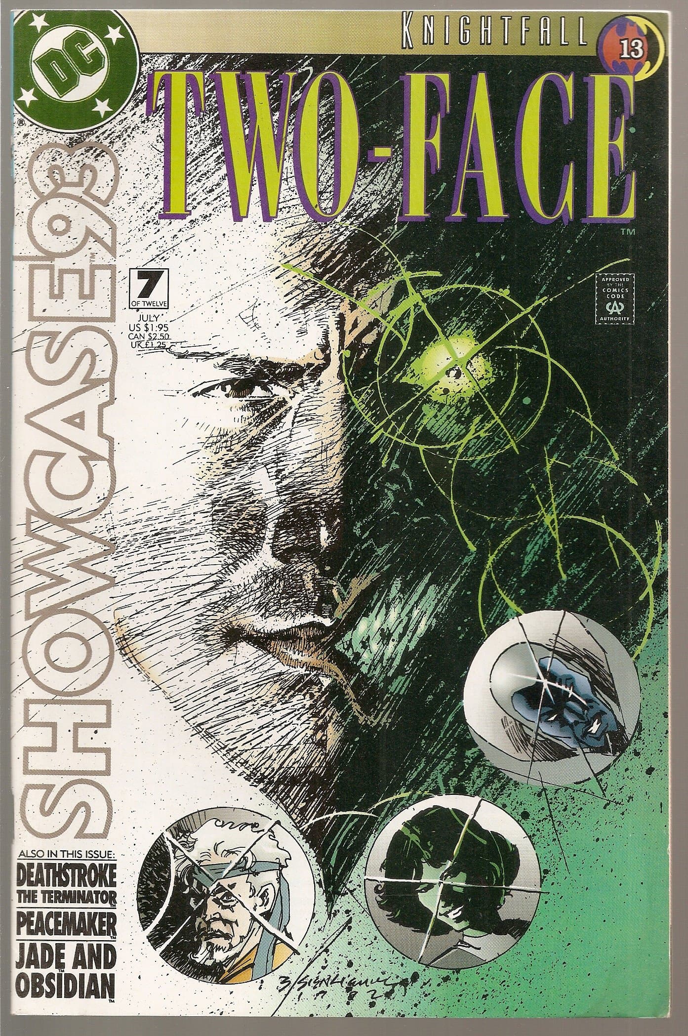 Showcase 93 Issue 7 Featuring Two Face Knightfall Part 13 (July 1993) [Comic] Doug Moench by null