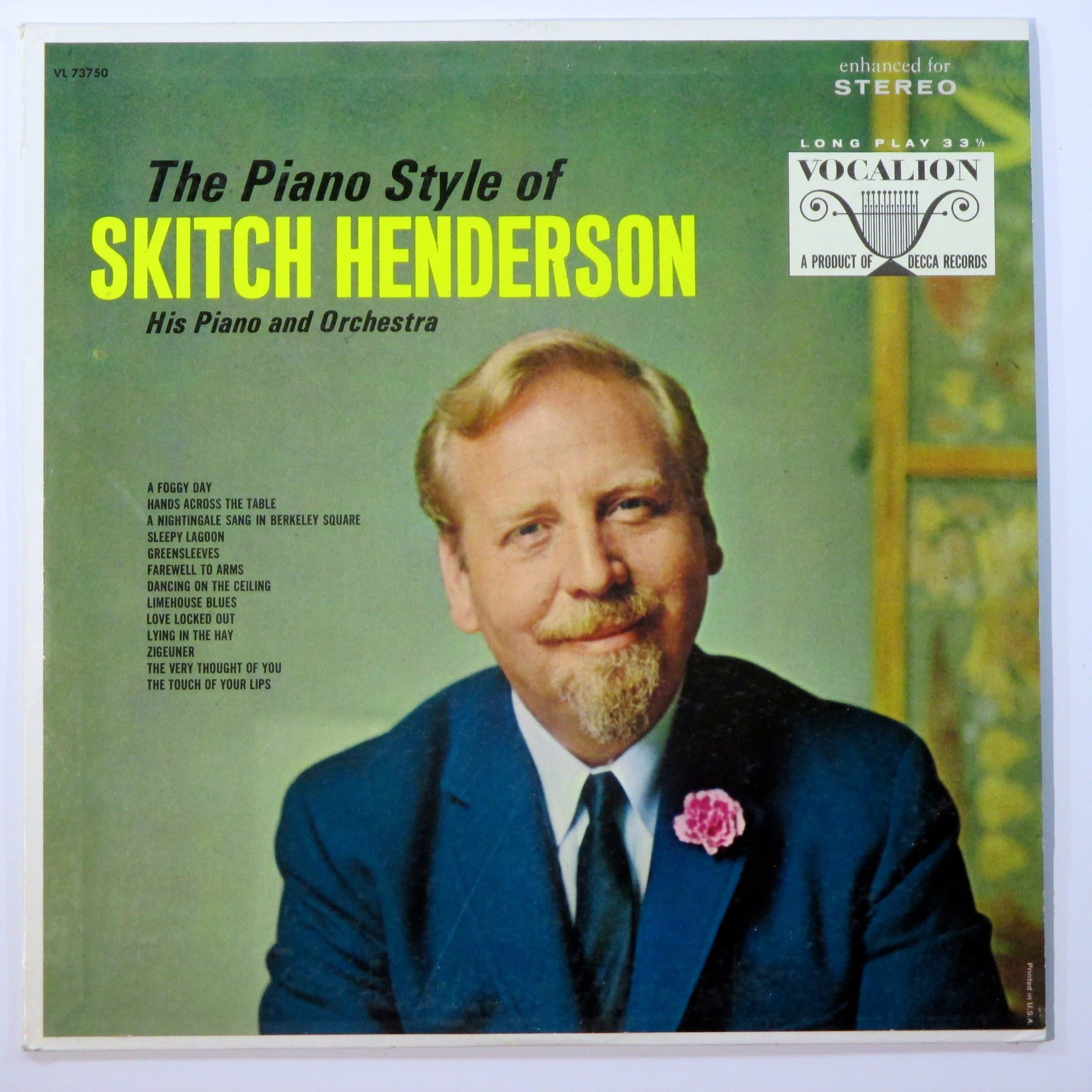 The Piano Style Of Skitch Henderson Vinyl LP Record by null