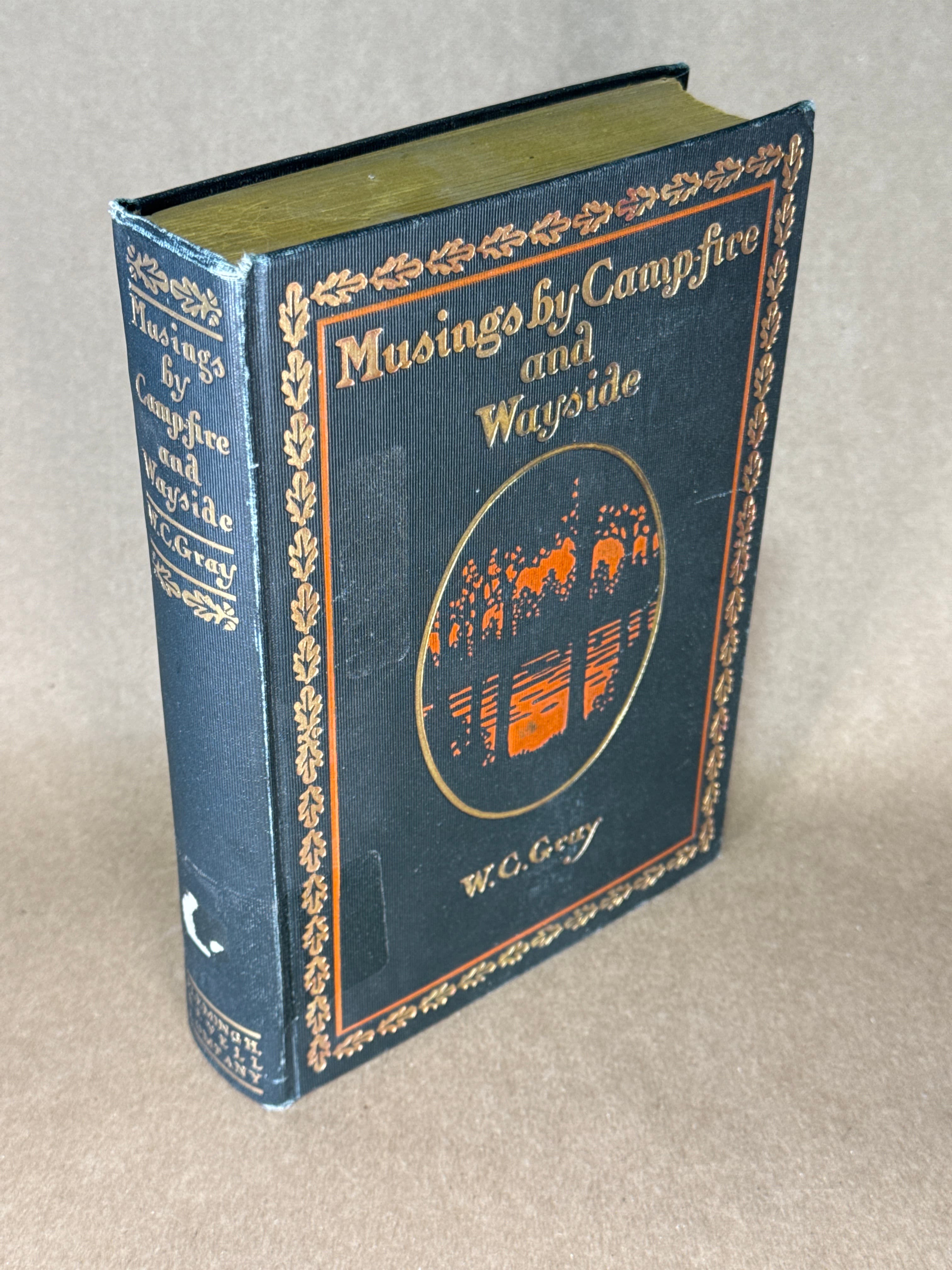 Musings by Camp-fire and Wayside by William Cunningham Gray - quarter view showing binding condition