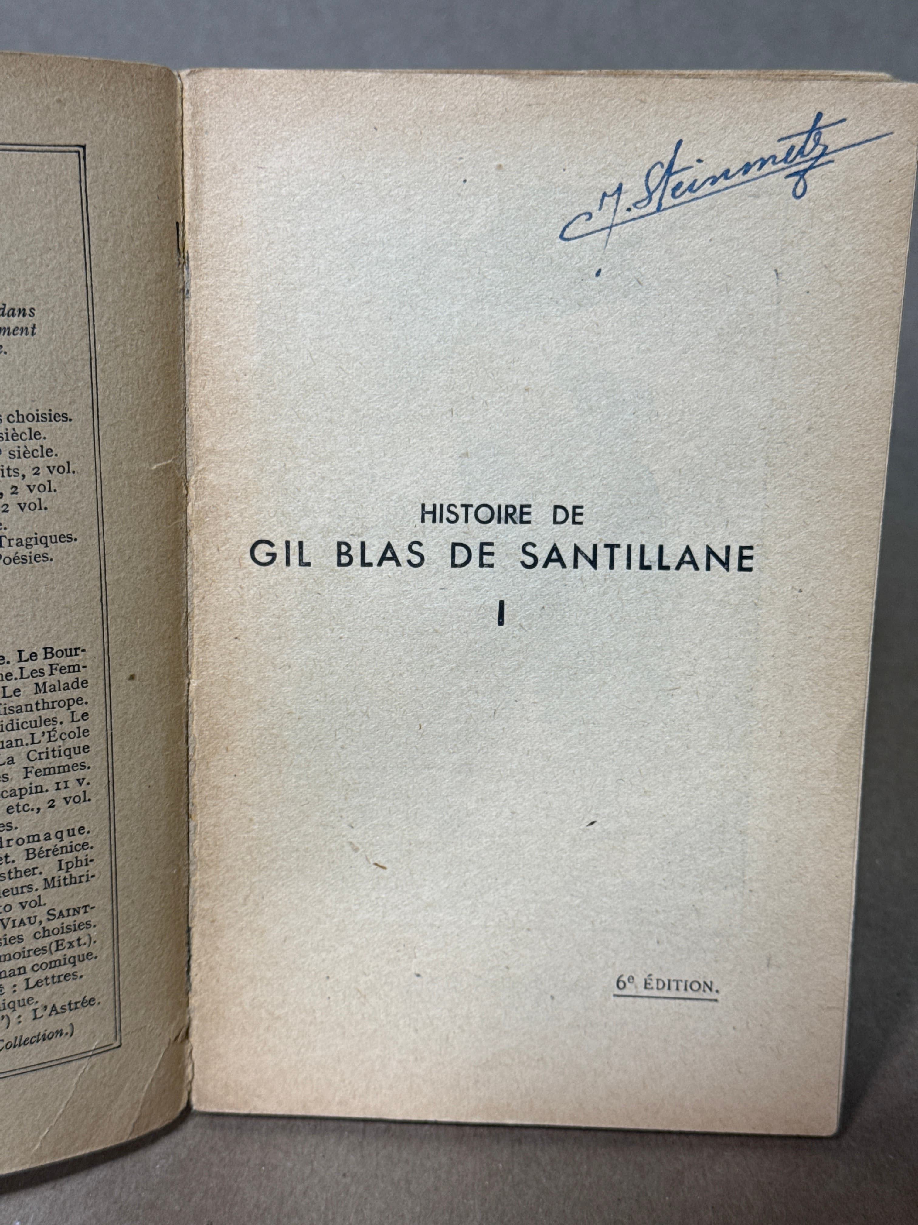 Gil Blas de Santillane (Extraits) I by Lesage - title page