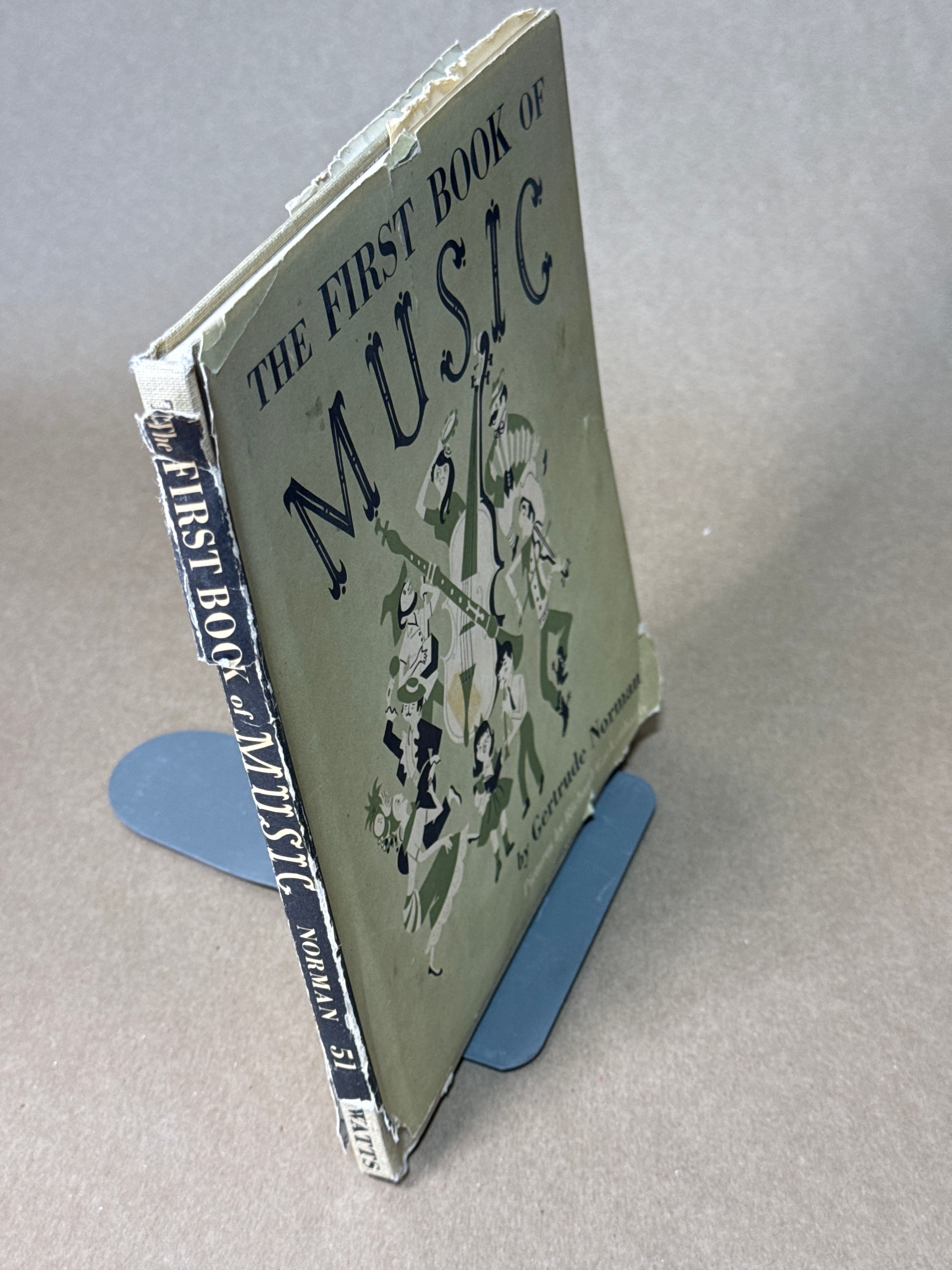 The First Book of Music by Gertrude Norman - quarter view showing binding condition