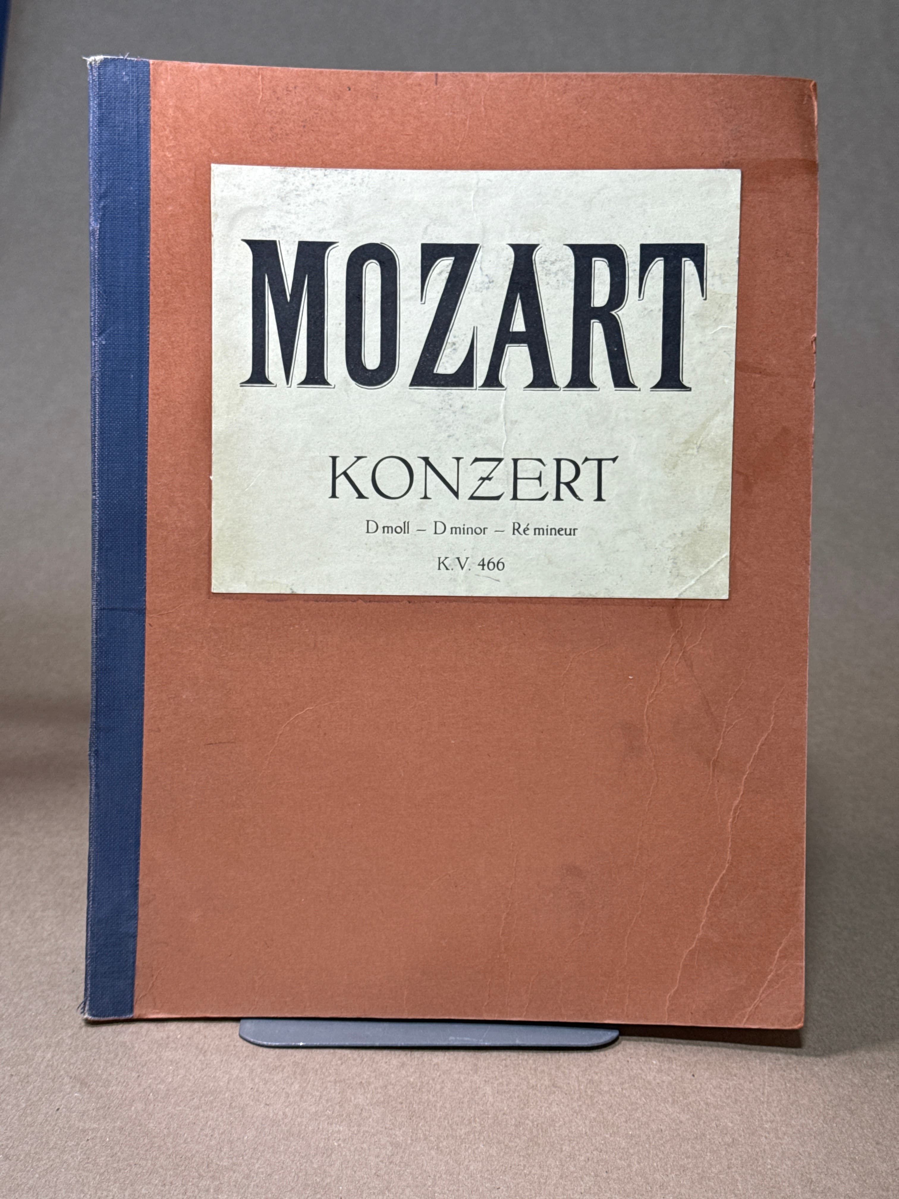 Konzert D moll für Klavier und Orchester [Sheet Music] W. A. Mozart by W. A. Mozart - front cover