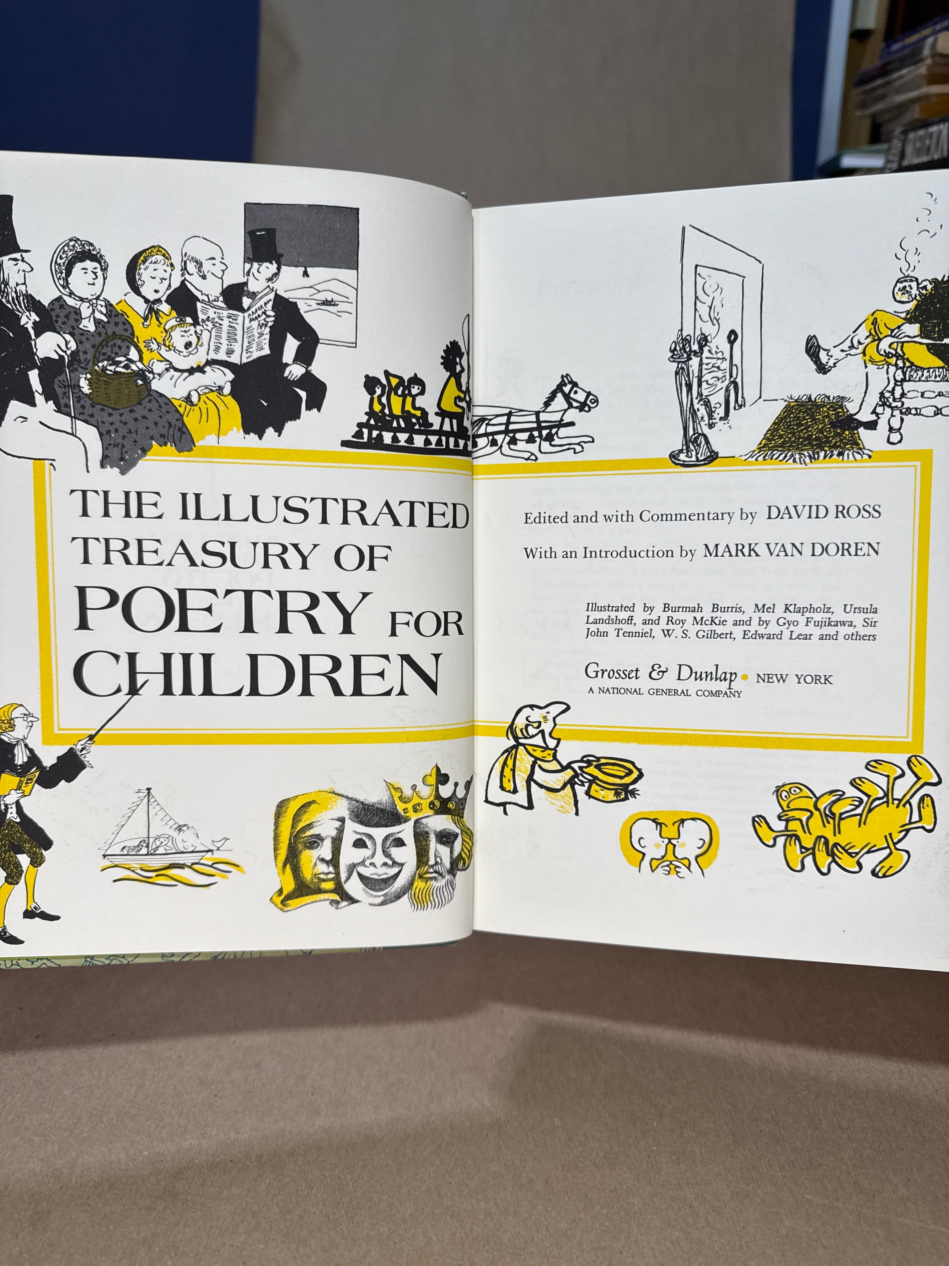The Illustrated Treasury of Poetry for Children [Hardcover] David Ross 1970 by Edited by David Ross - title page