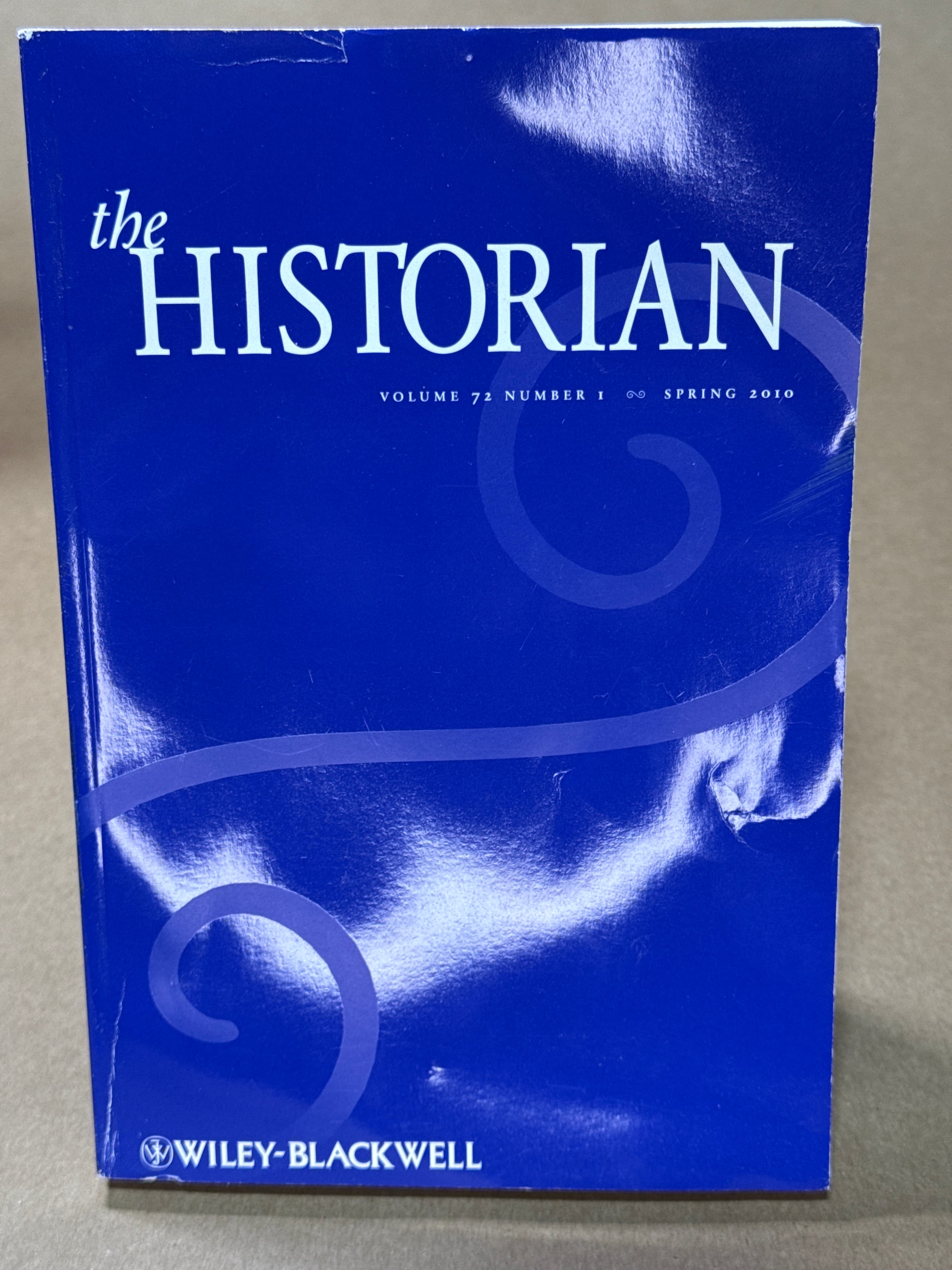 The Historian Academic Journal Volume 72, Number 1 Spring 2010 - front cover