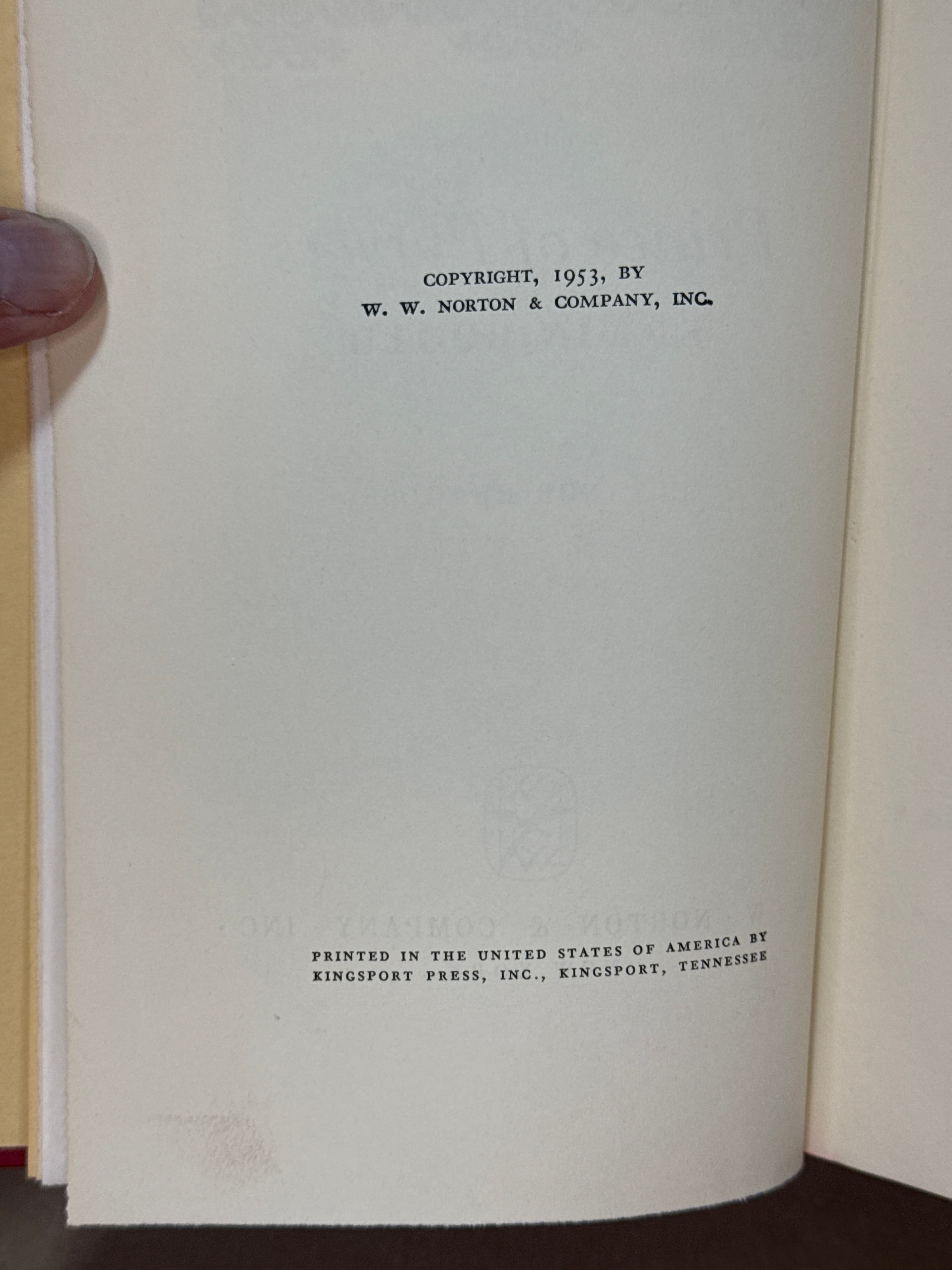 Prince of Players: Edwin Booth [Hardcover] Eleanor Ruggles 1953  by Eleanor Ruggles - copyright page showing 1953 details