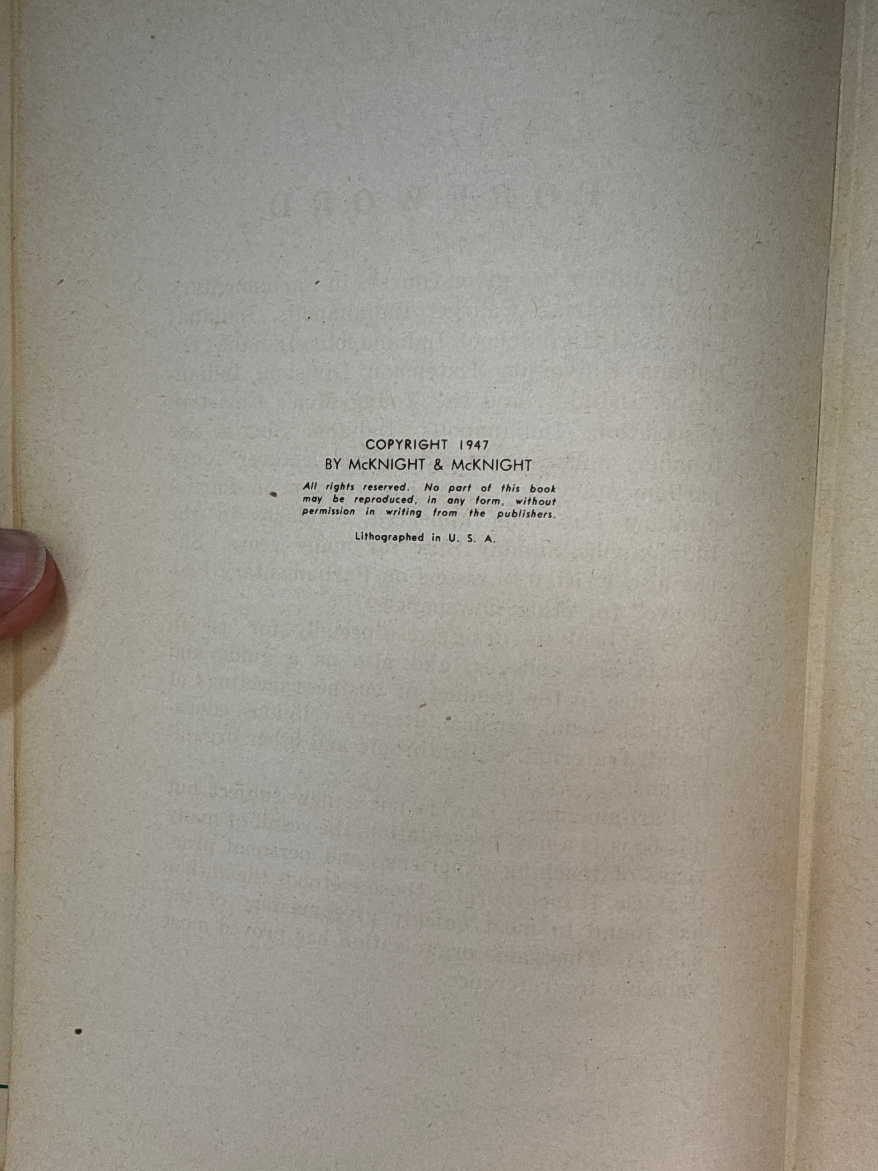Practical Parliamentary Procedure [Hardcover] Rose Marie Cruzan 1947 by Rose Marie Cruzan - copyright page showing 1947 details