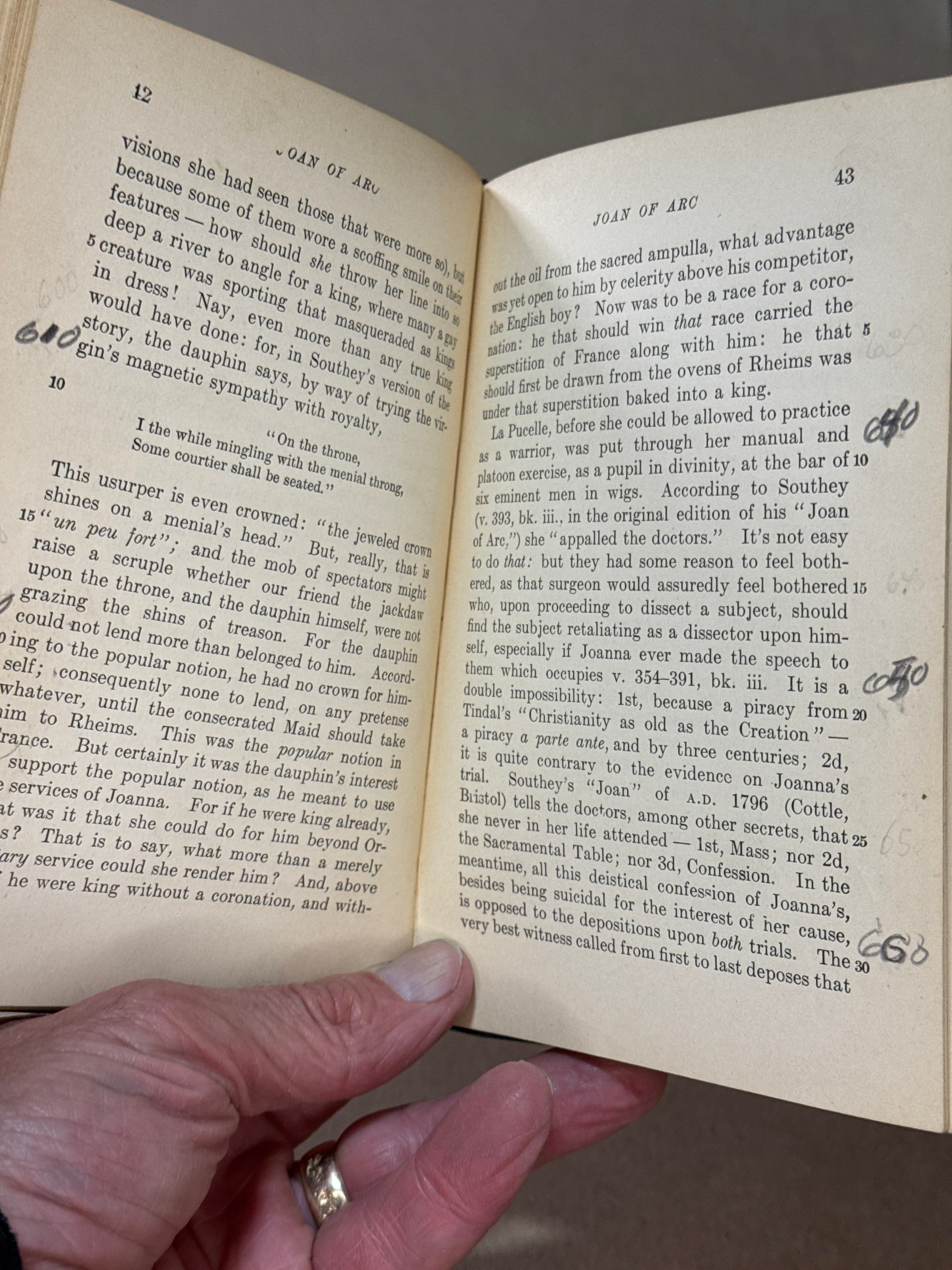 Joan of Arc and The English Mail Coach [Hardcover] Thomas De Quincey 1906 by Thomas De Quincey - additional view