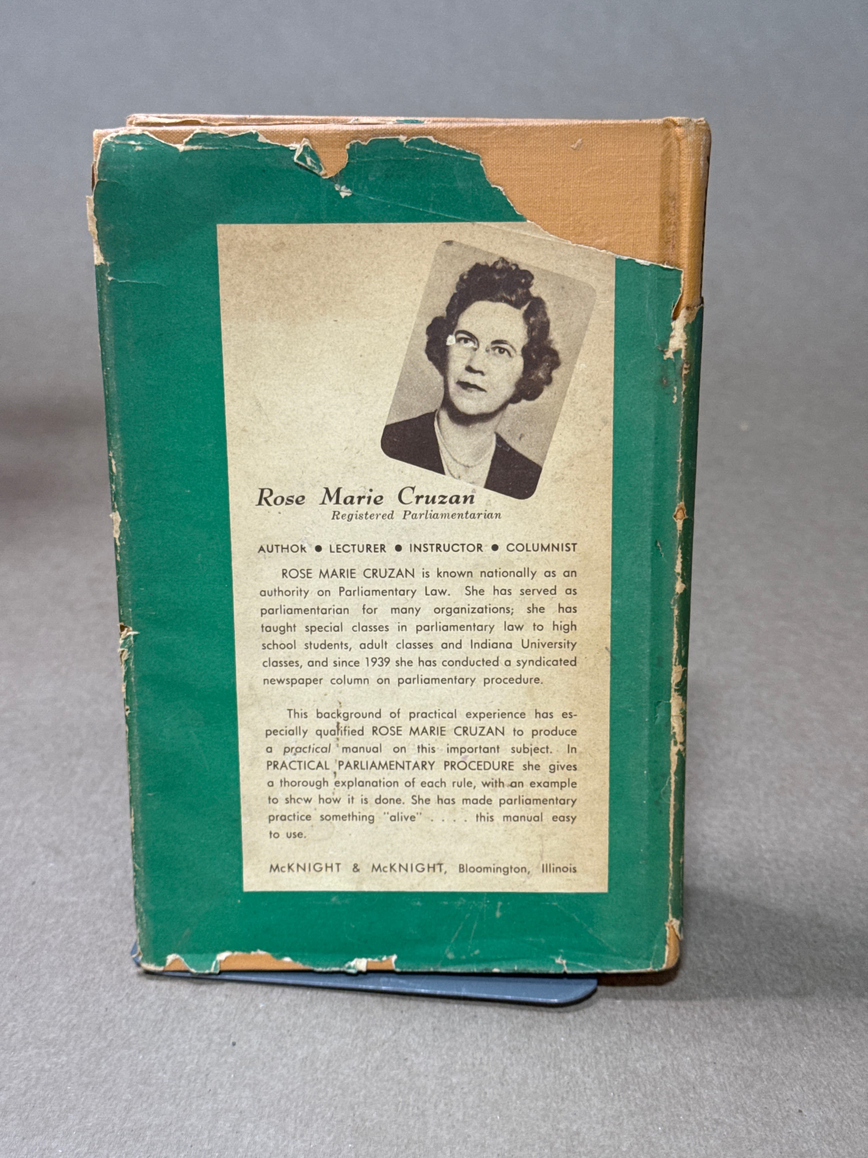 Practical Parliamentary Procedure [Hardcover] Rose Marie Cruzan 1947 by Rose Marie Cruzan - additional view