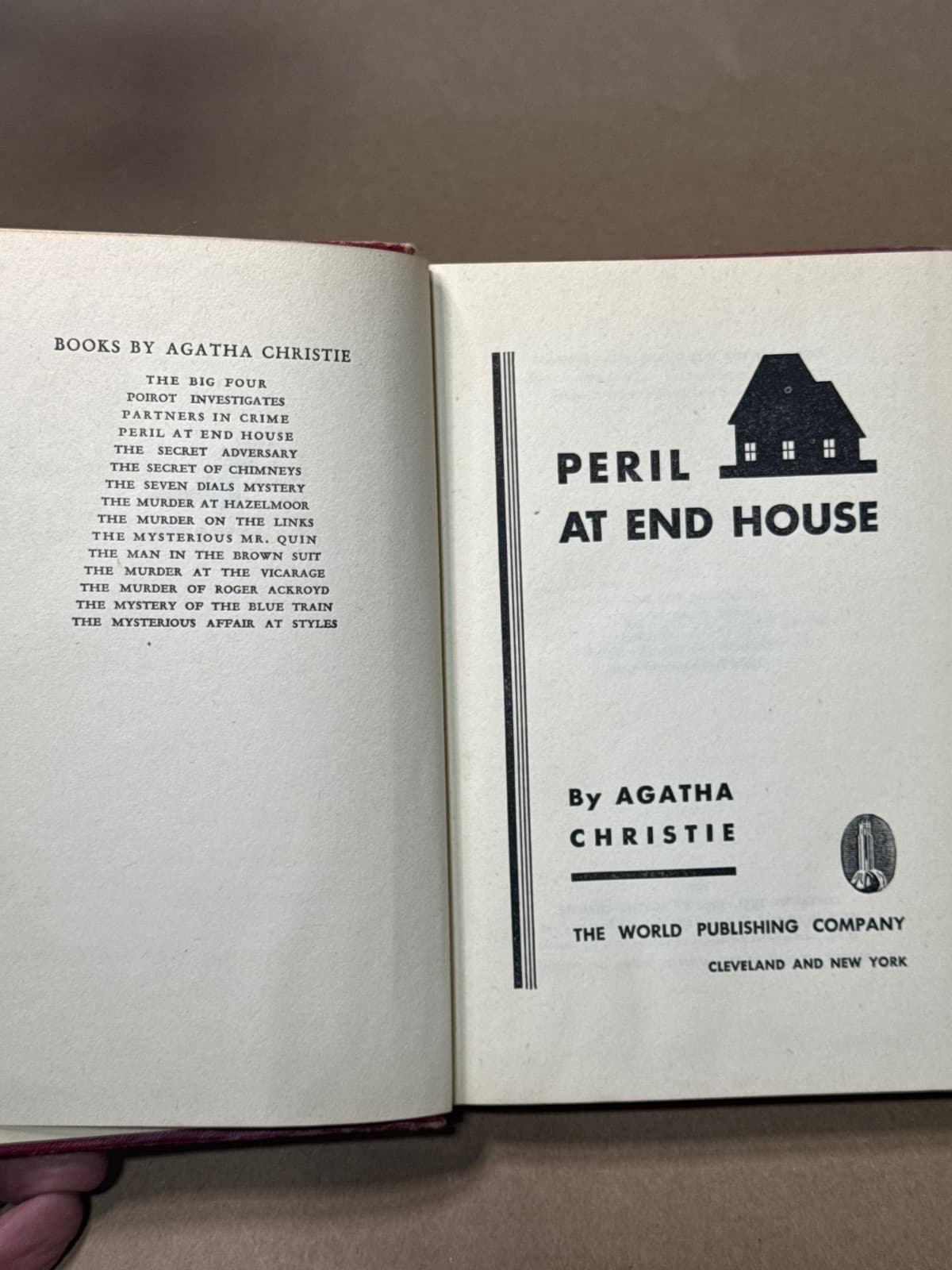 Peril at End House by Agatha Christie - title page