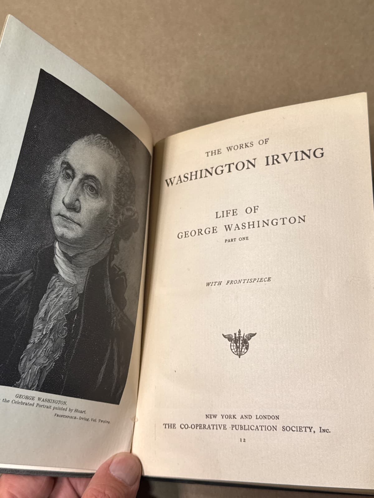 Life of George Washington Part One by Washington Irving - title page