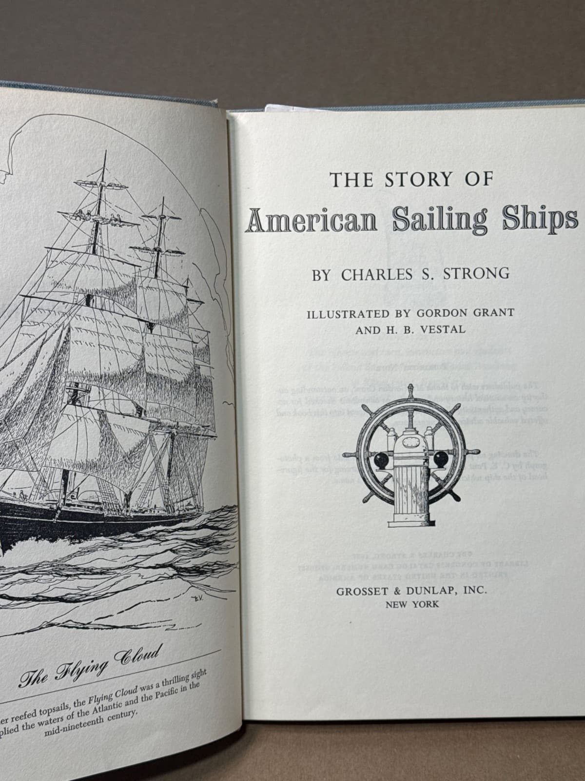 The Story of American Sailing Ships by Charles S. Strong - title page