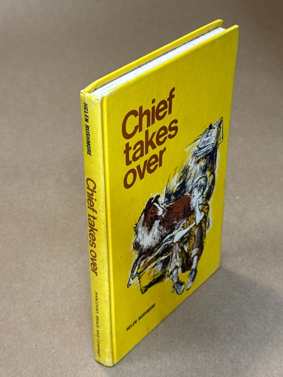 Chief Takes Over by Helen Rushmore - quarter view showing binding condition