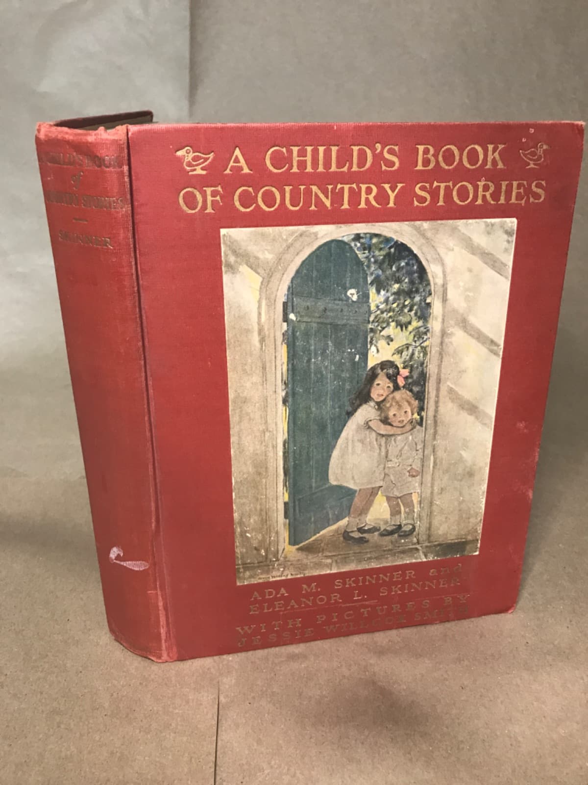 A Child's Book of Country Stories by Ada M. Skinner and Eleanor L. Skinner - quarter view showing binding condition