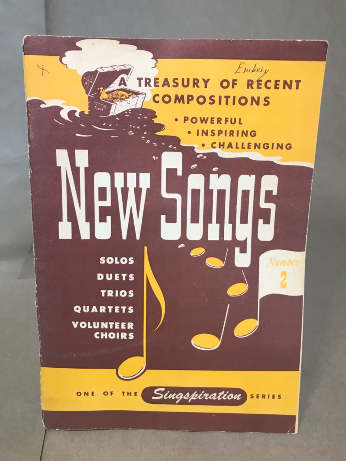 New Songs No. 2 by Alfred B. Smith, Compiler - front cover