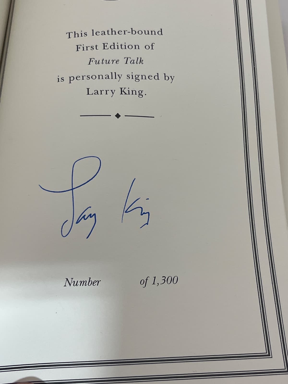 Future Talk by Larry King with Pat Piper - additional view