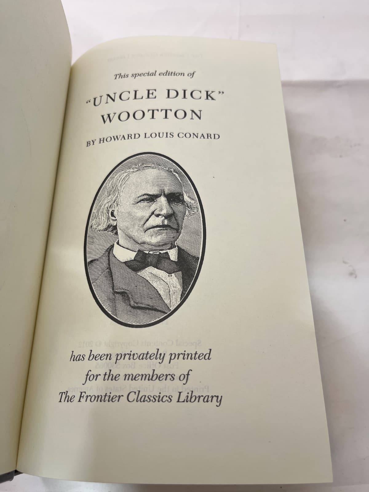 "Uncle Dick" Wootton - Howard Louis Conrad - Frontier Classics  by Howard Louis Conard - title page