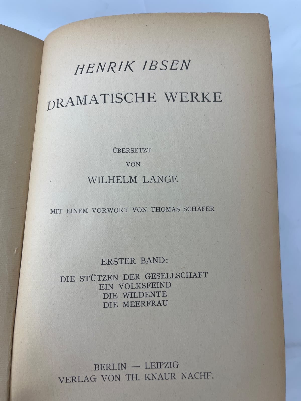 Dramatische Werke - Books 1 and 2 - Henrik Ibsen - 1909 - GERMAN by Henrik Ibsen - title page