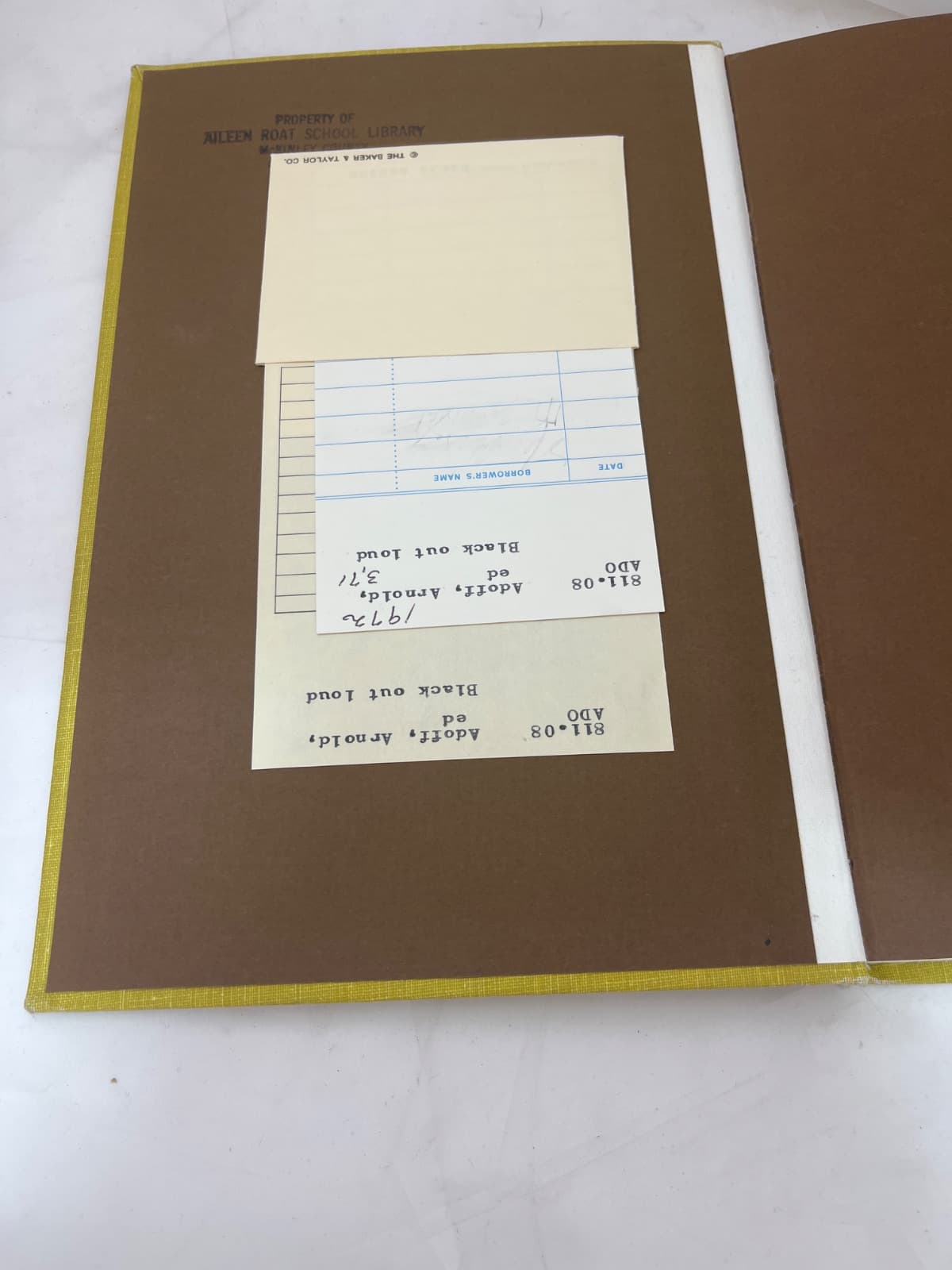 Black Out Loud: An Anthology of Modern Poems by Black Americans - 1970 - EX LIBRARY  by Edited by Arnold Adoff - additional view
