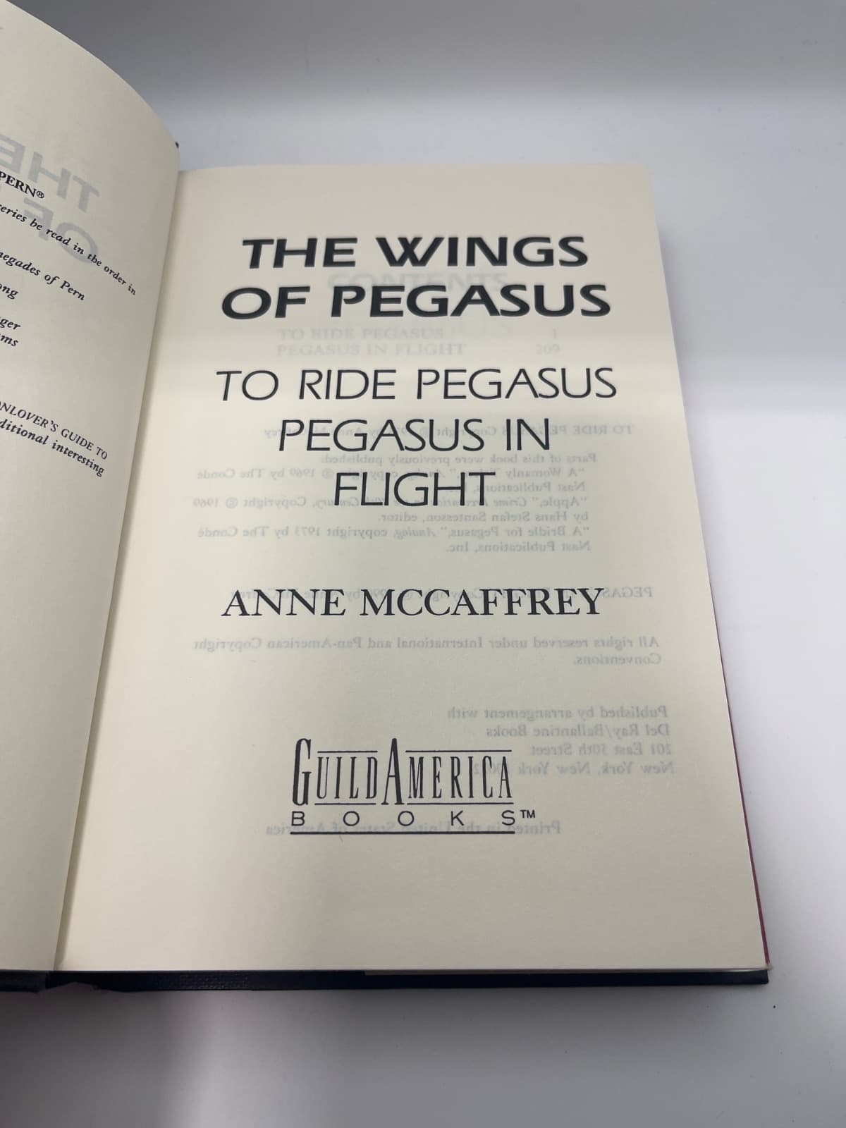 The Talents Saga - The Wings of Pegasus & Pegasus in Space - Anne McCaffrey - HCDJ BCE  by Anne McCaffrey - title page