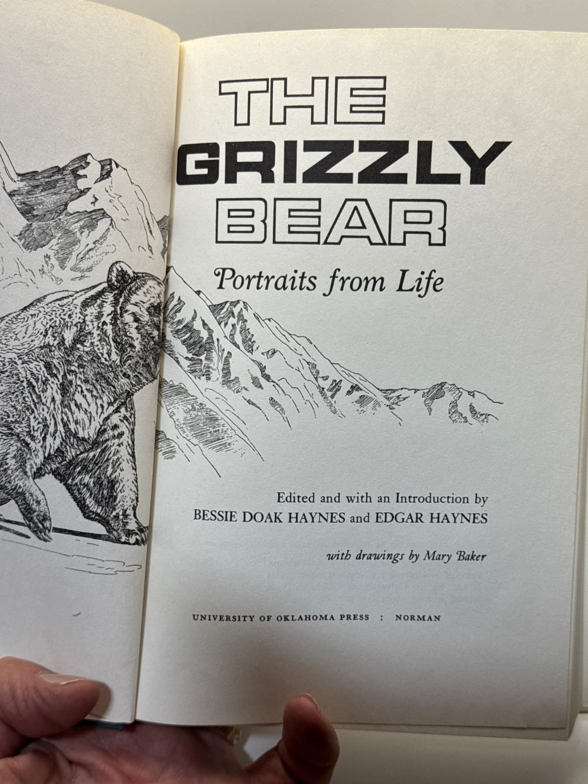 The Grizzly Bear: Portraits from Life by Bessie D. Haynes & Edgar Haynes - title page