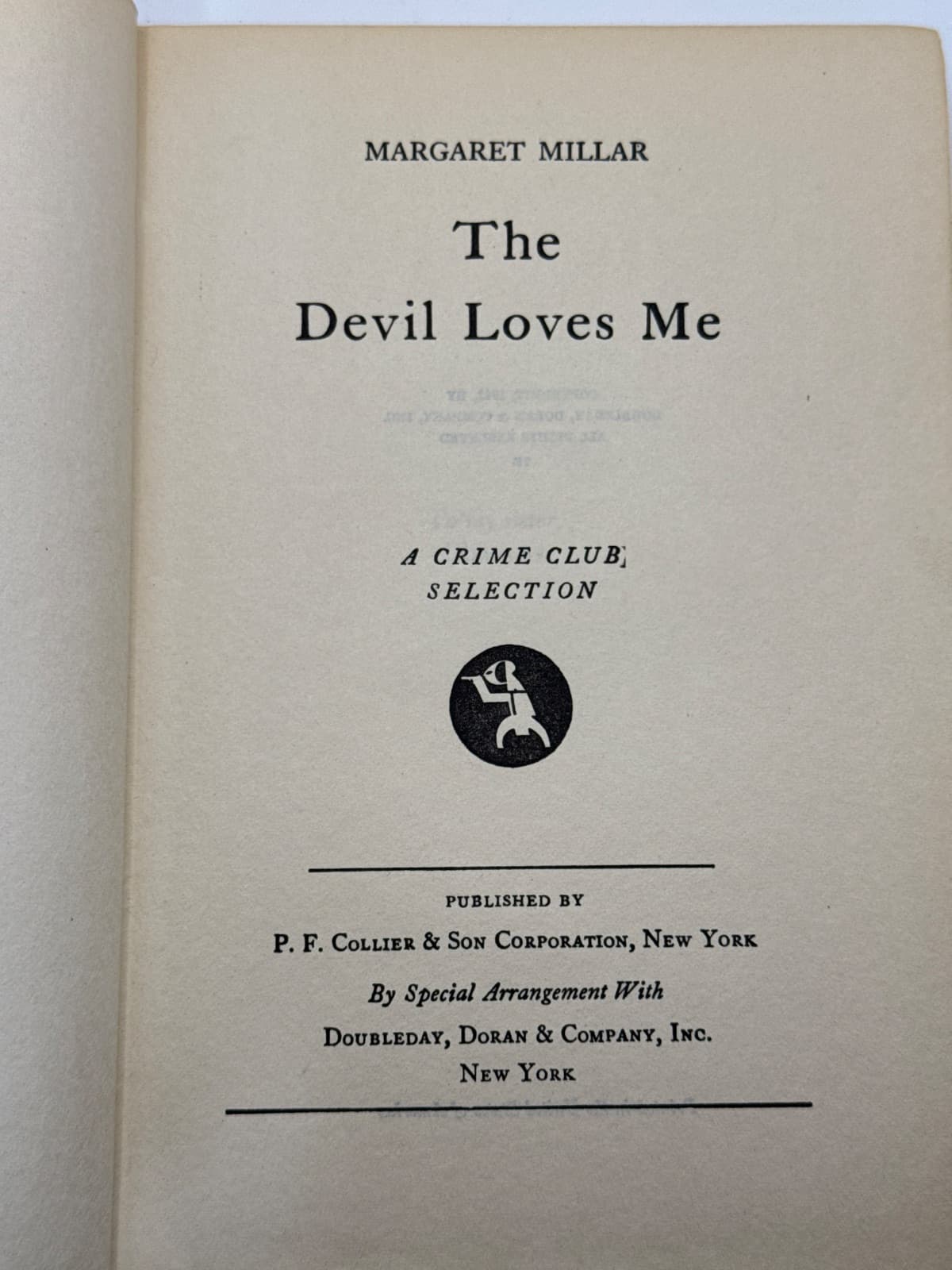 The Devil Loves Me by Margaret Millar - title page