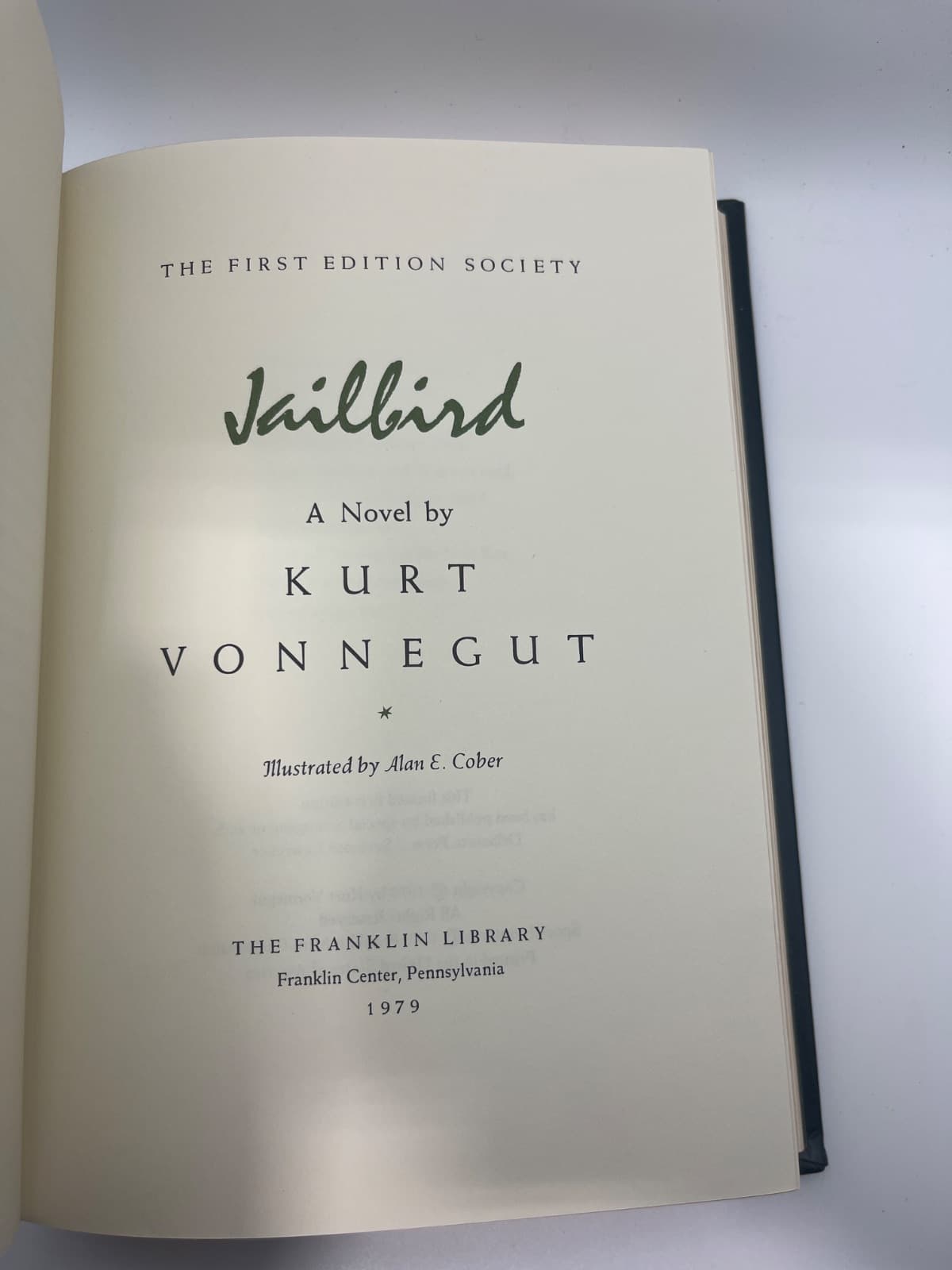 Jailbird - Kurt Vonnegut - Franklin Library Limited Edition(1979) by Kurt Vonnegut - title page